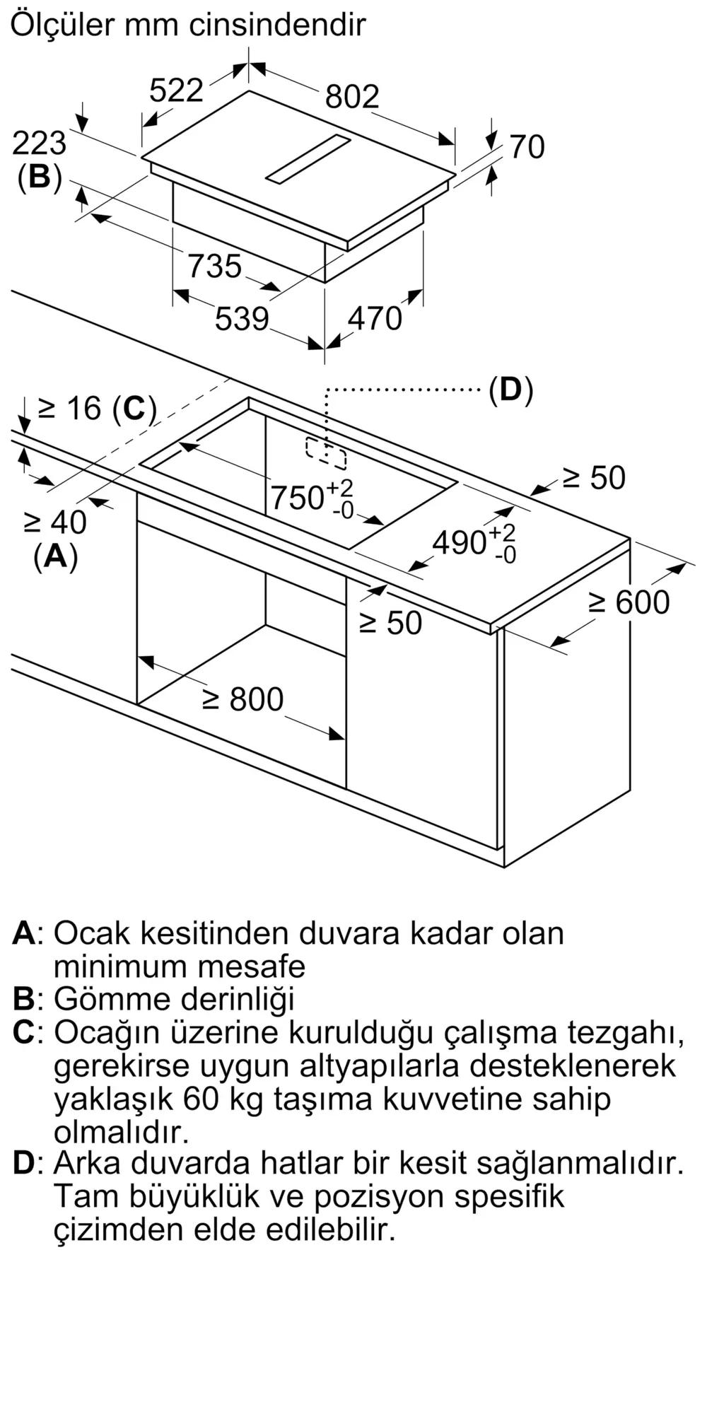 Bosch Serie 4 Davlumbaz Entegreli İndüksiyon Ocak,, 80 cm Çerçevesiz Yüzey PVS811B16E - görsel 6