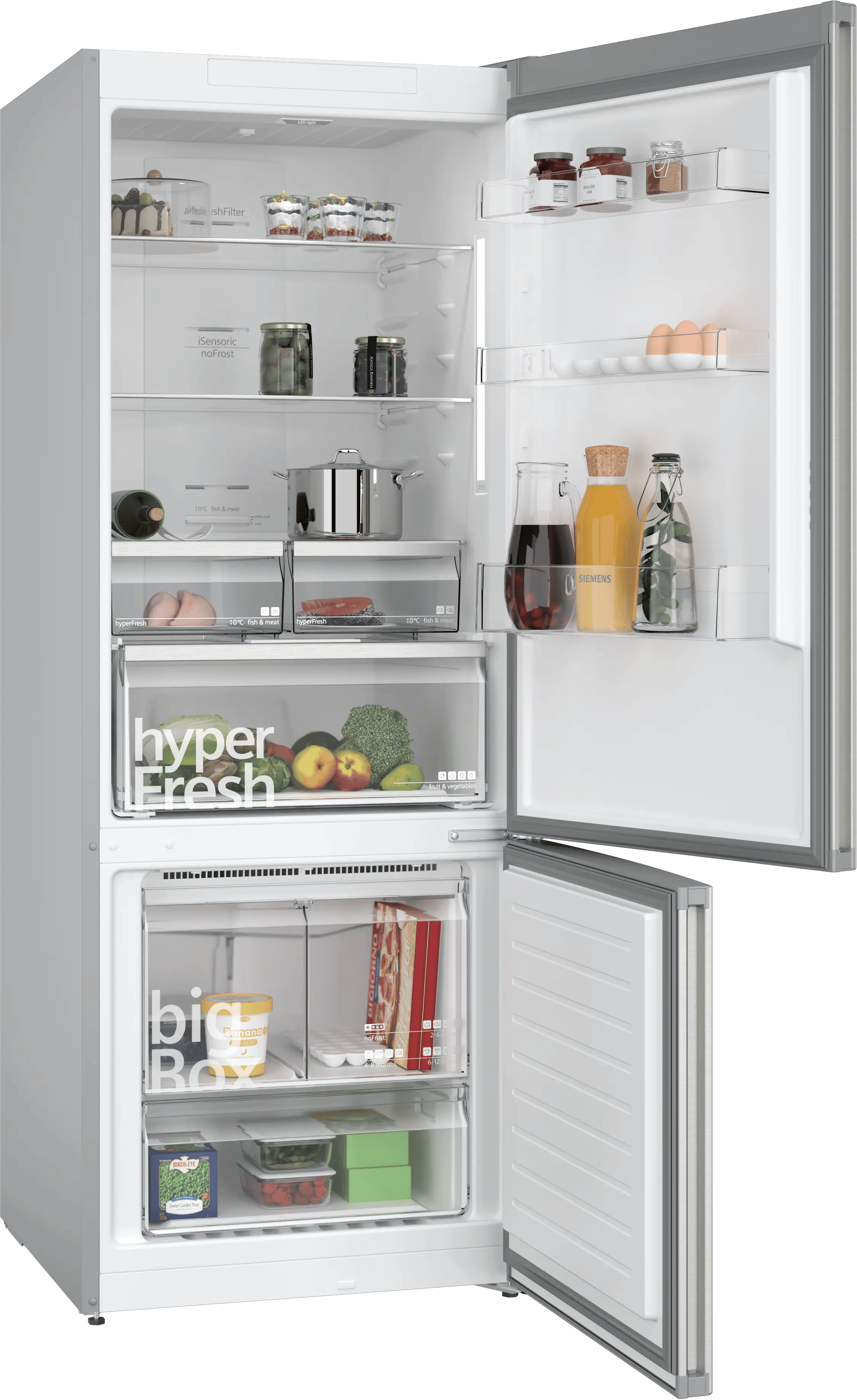 SIEMENS iQ300 Alttan Donduruculu Buzdolabı 186 x 70 cm Paslanmaz çelik KG55NCIE0N - görsel 2