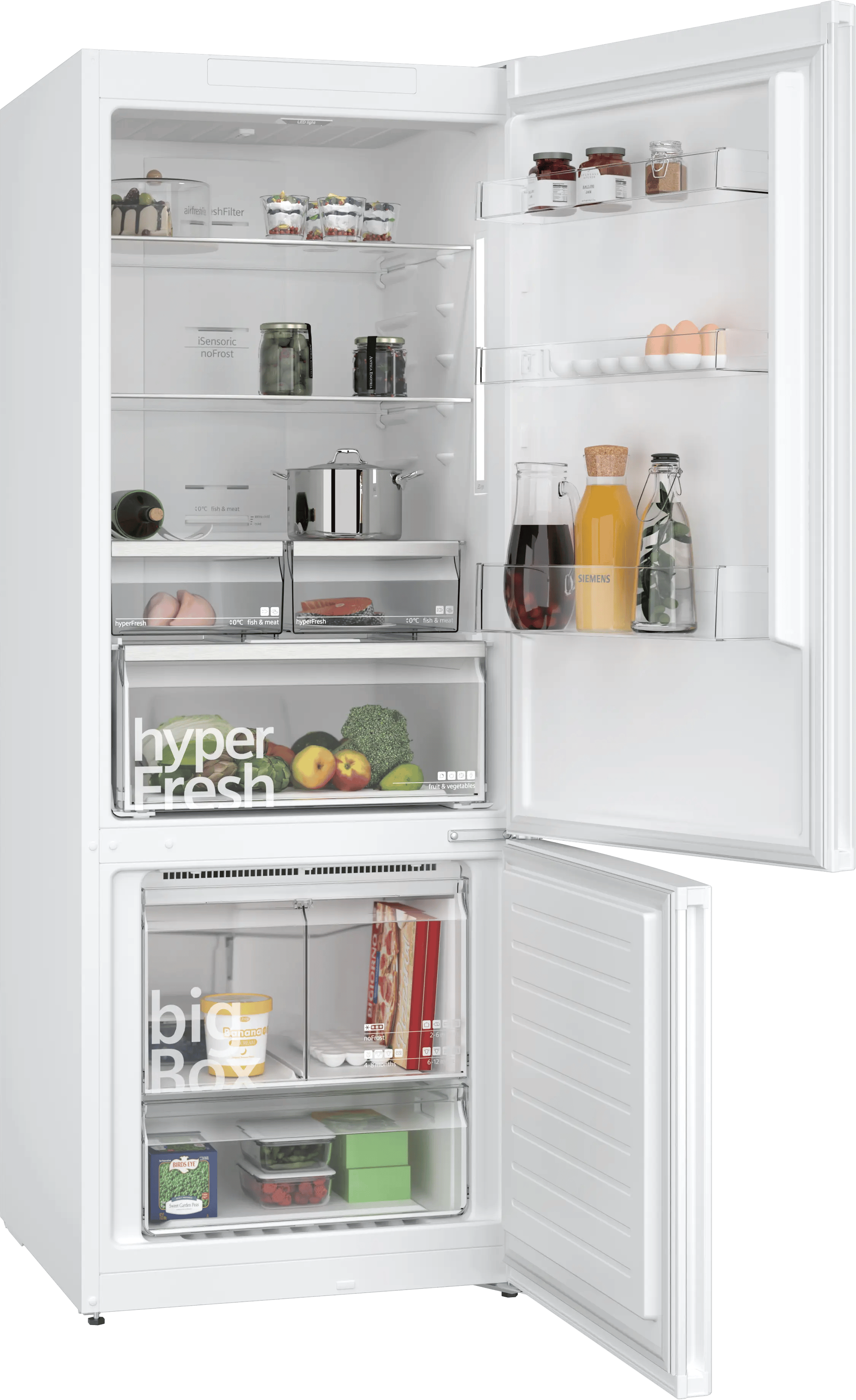 SIEMENS iQ300 Alttan Donduruculu Buzdolabı 186 x 70 cm Beyaz, Total noFrost KG55NCWE0N - görsel 2