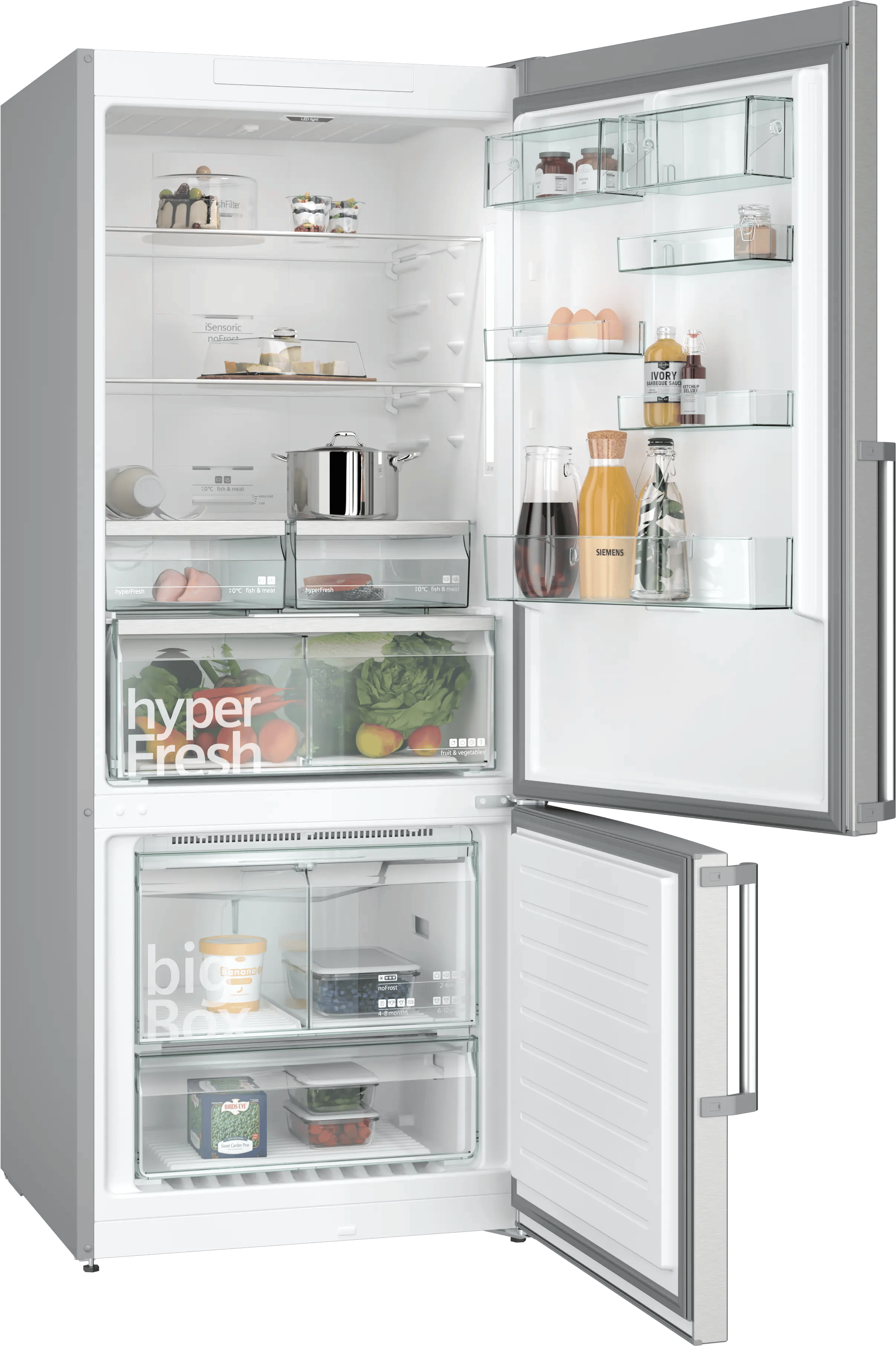 SIEMENS iQ500 Alttan Donduruculu Buzdolabı 186 x 75 cm Paslanmaz çelik KG76NCIE0N - görsel 2