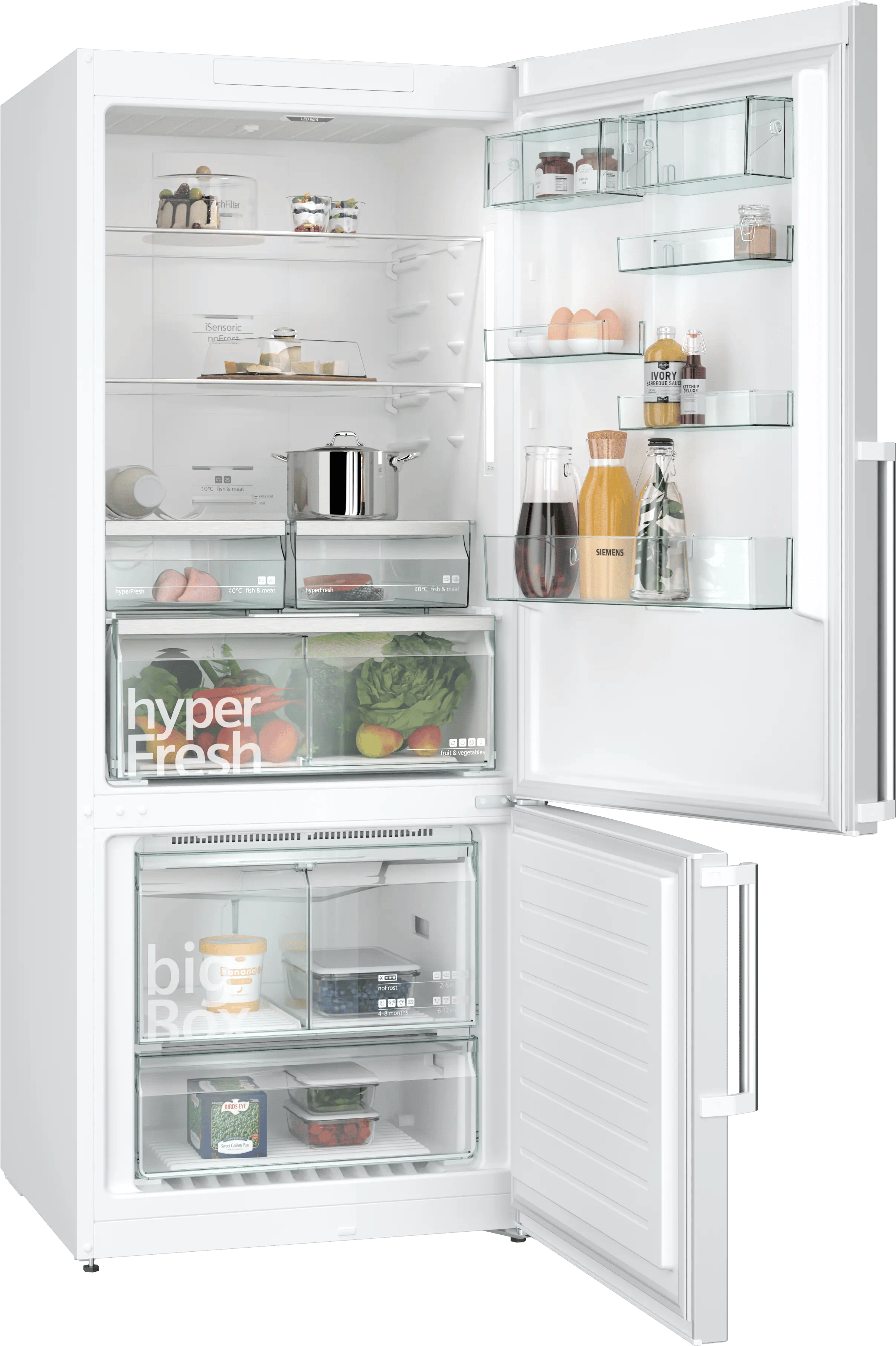 SIEMENS iQ500 Alttan Donduruculu Buzdolabı 186 x 75 cm Beyaz, Total noFrost KG76NCWE0N - görsel 2