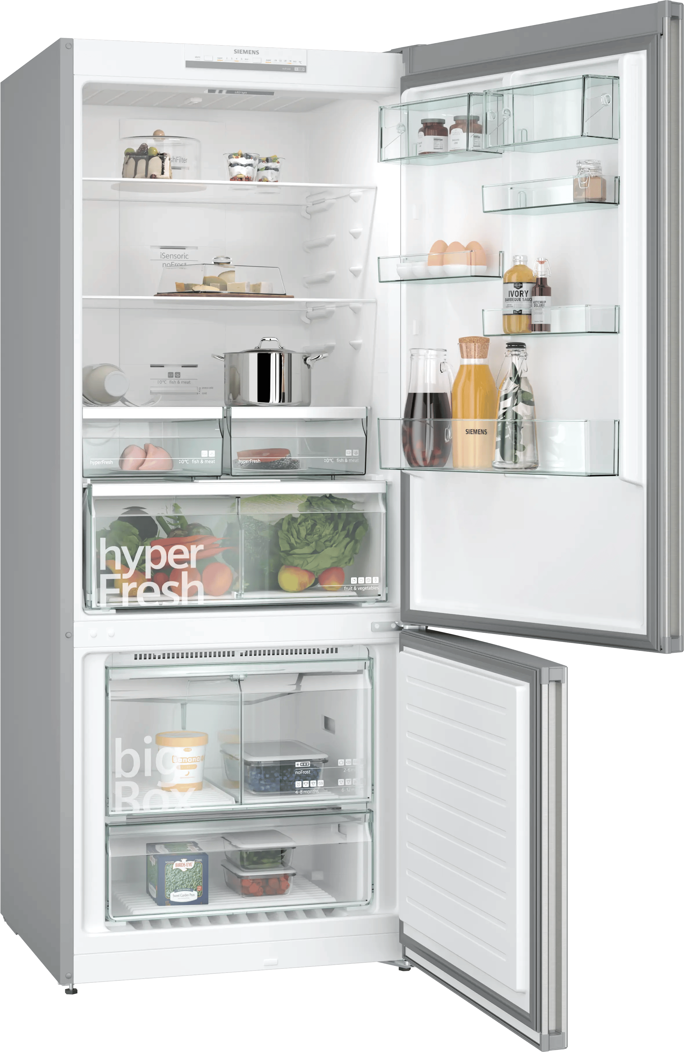 SIEMENS iQ300 Alttan Donduruculu Buzdolabı 186 x 75 cm Paslanmaz çelik KG76NVIE0N - görsel 2