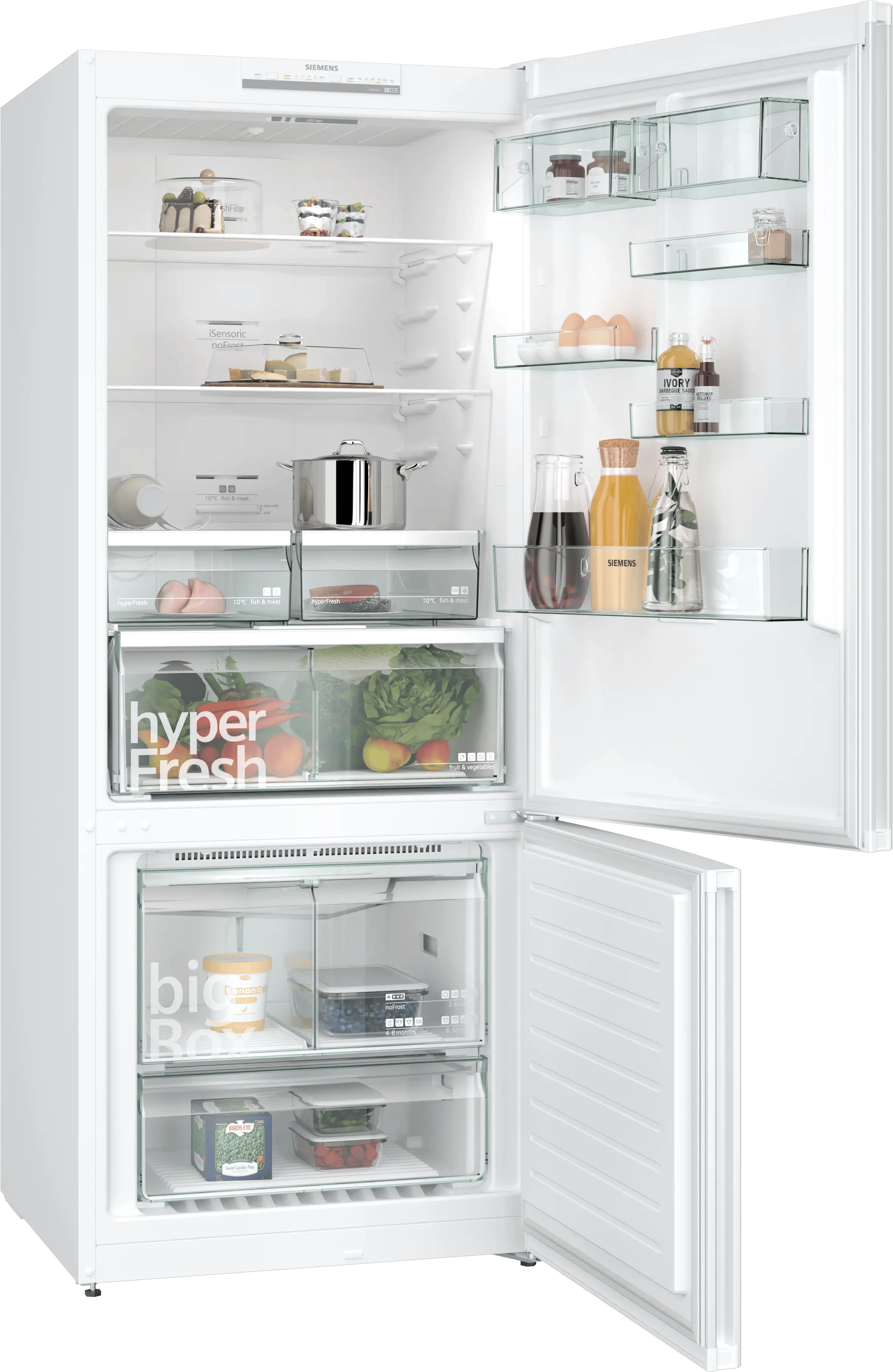 SIEMENS iQ300 Alttan Donduruculu Buzdolabı 186 x 75 cm Beyaz, Total noFrost KG76NVWE0N - görsel 2