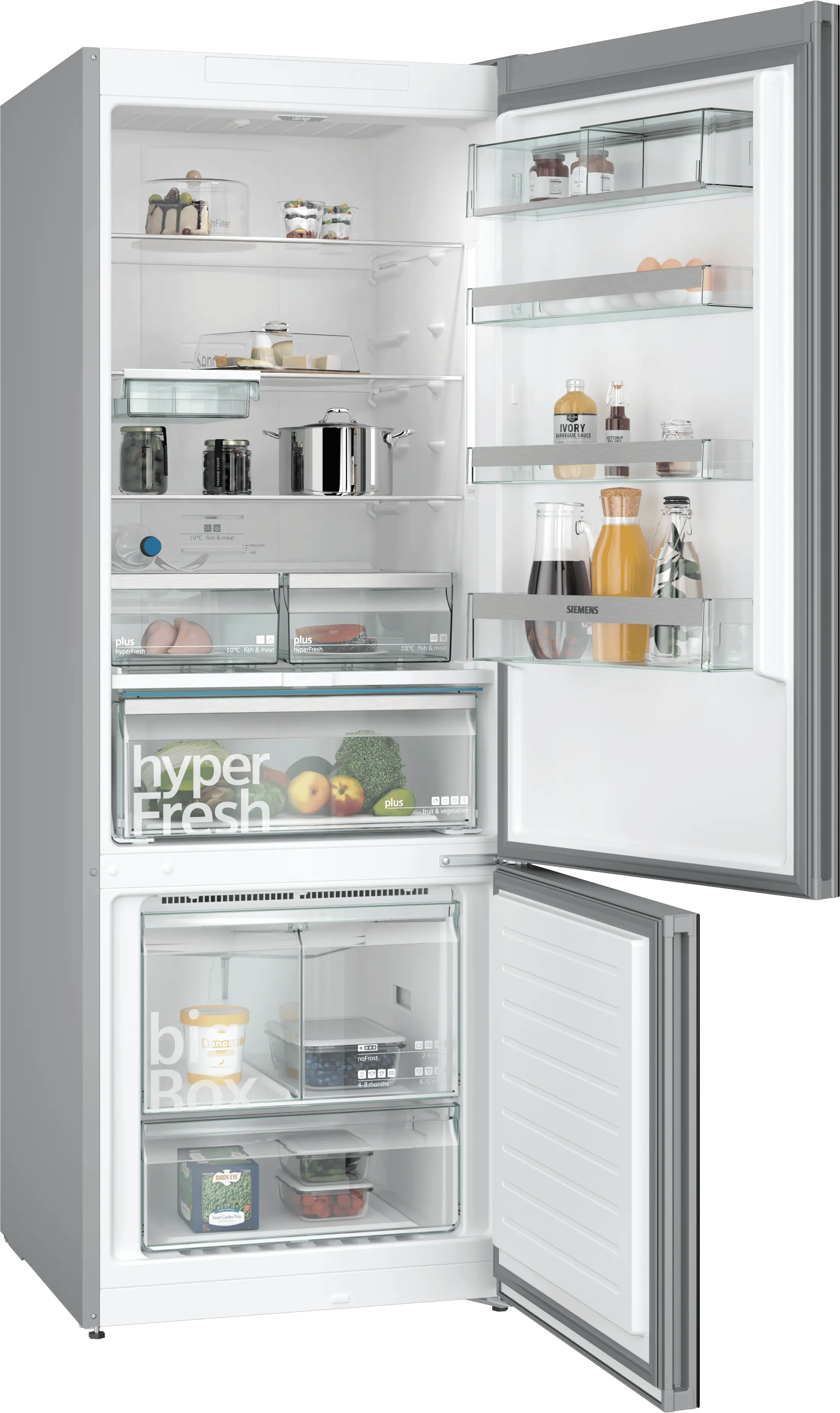 SIEMENS iQ500 Alttan Donduruculu Buzdolabı 193 x 70 cm Siyah, Total noFrost KG56NLBE0N - görsel 2