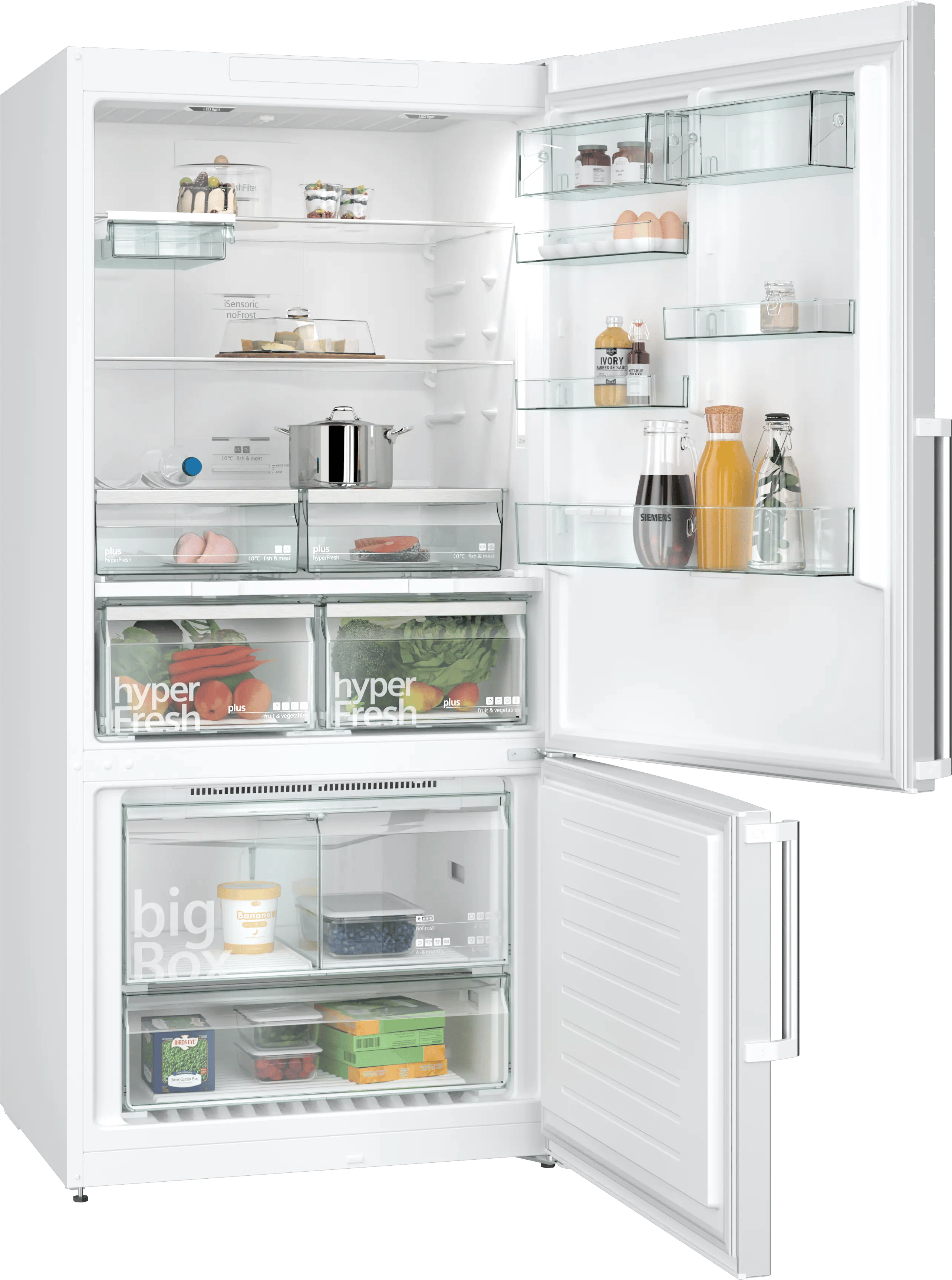 SIEMENS iQ500 Alttan Donduruculu Buzdolabı 186 x 86 cm Beyaz, Total noFrost KG86NCWE0N - görsel 2