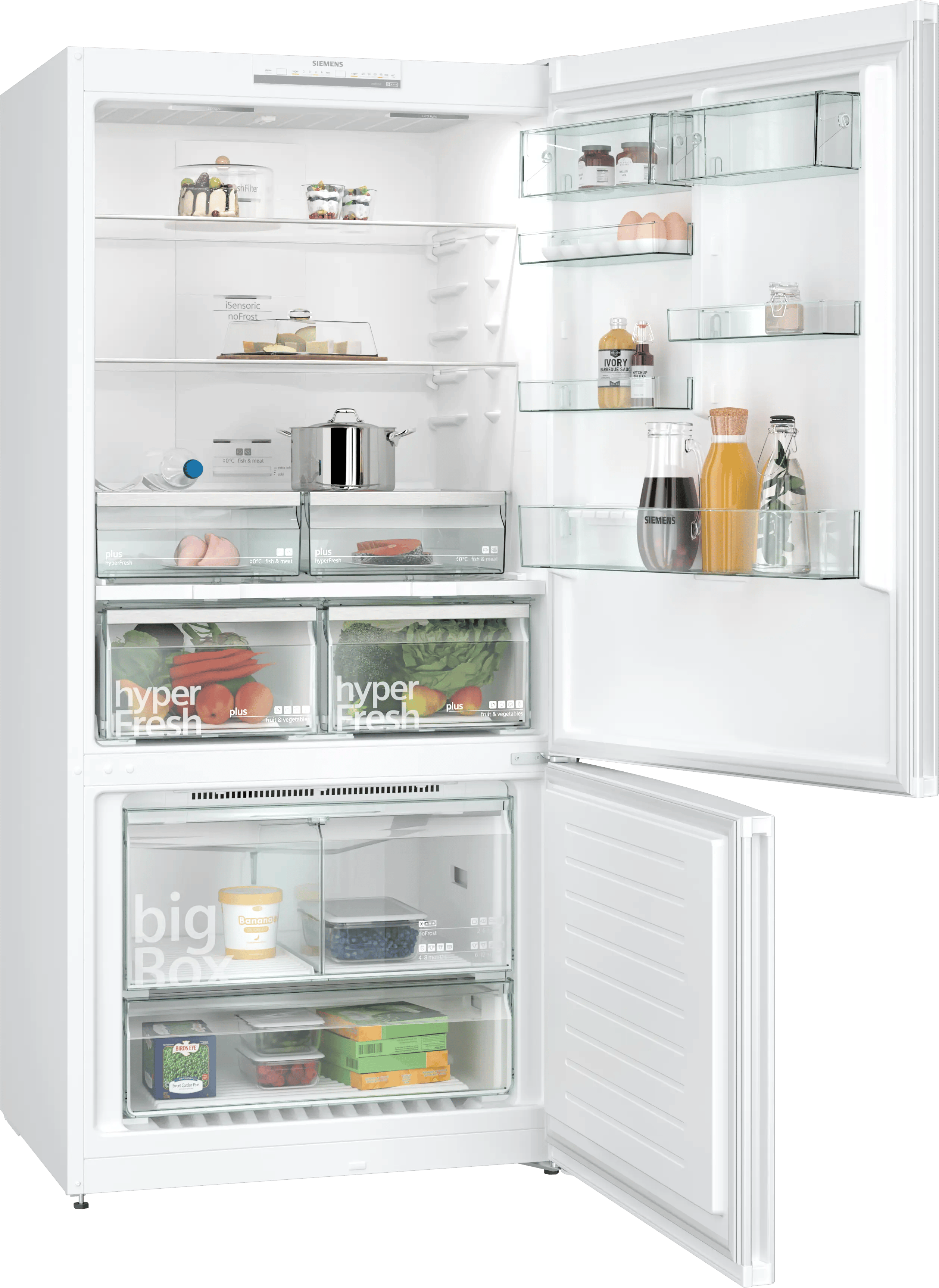 SIEMENS iQ500 Alttan Donduruculu Buzdolabı 186 x 86 cm Beyaz, Total noFrost KG86NVWE0N - görsel 2
