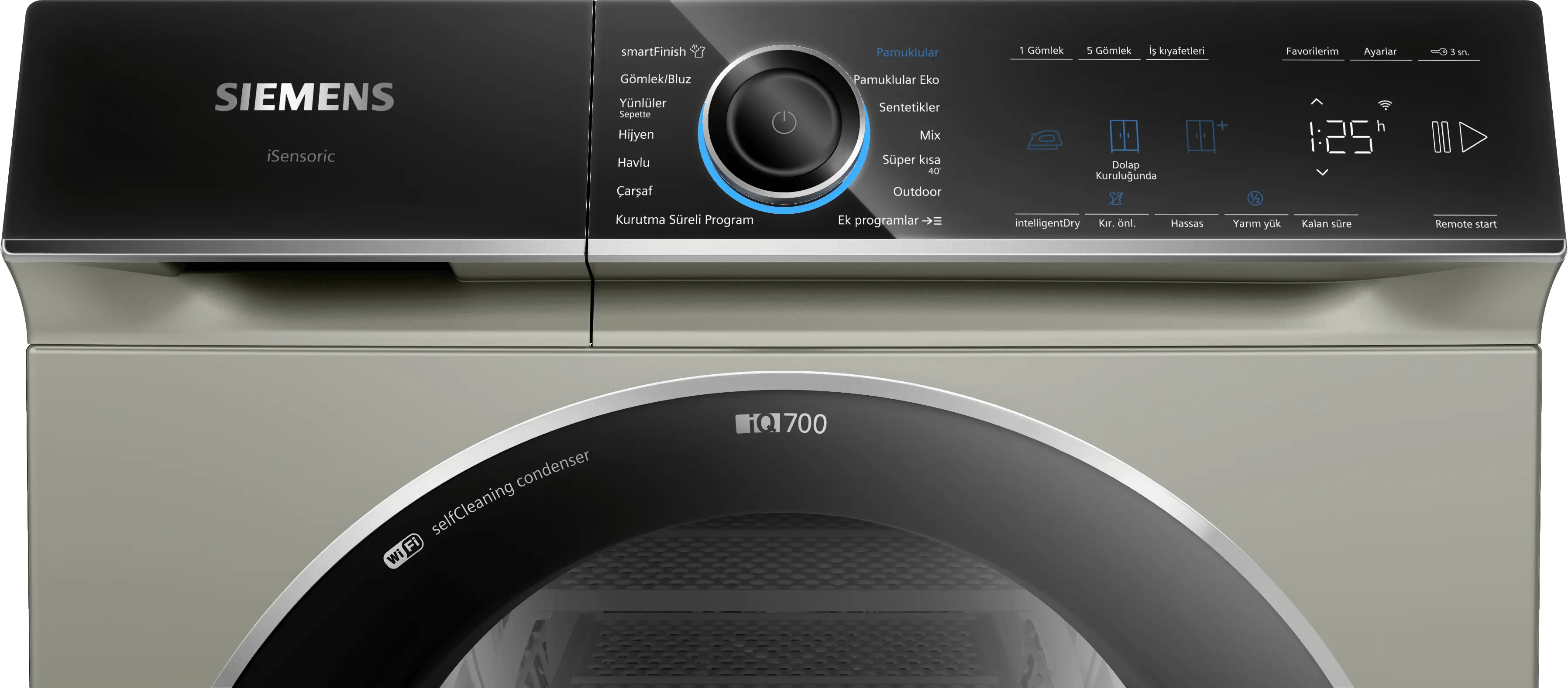 SIEMENS iQ700 Isı Pompalı Kurutma Makinesi 9 kg Gümüş WQ45B2AXTR - görsel 2