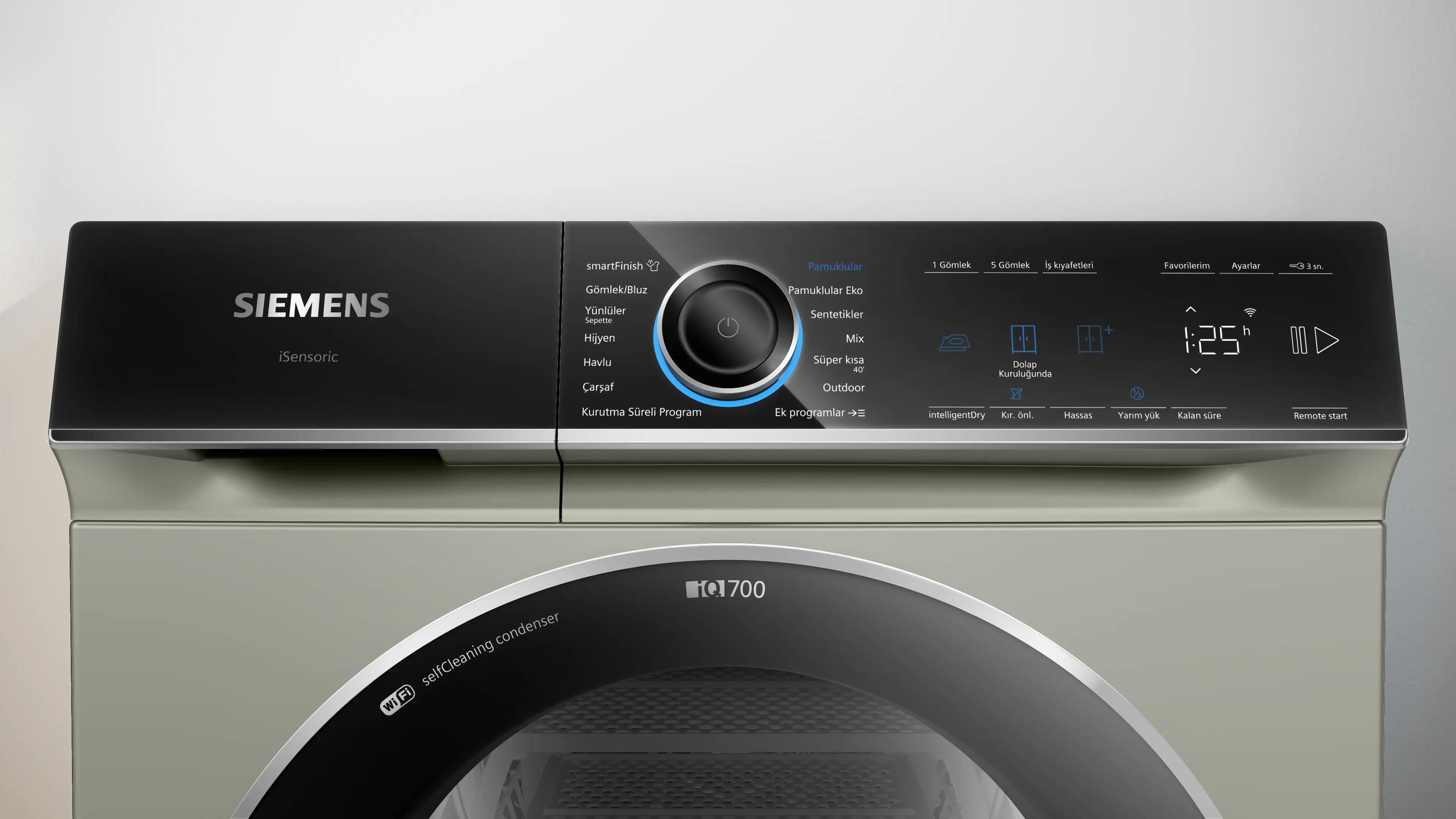 SIEMENS iQ700 Isı Pompalı Kurutma Makinesi 9 kg Gümüş WQ45B2AXTR - görsel 3