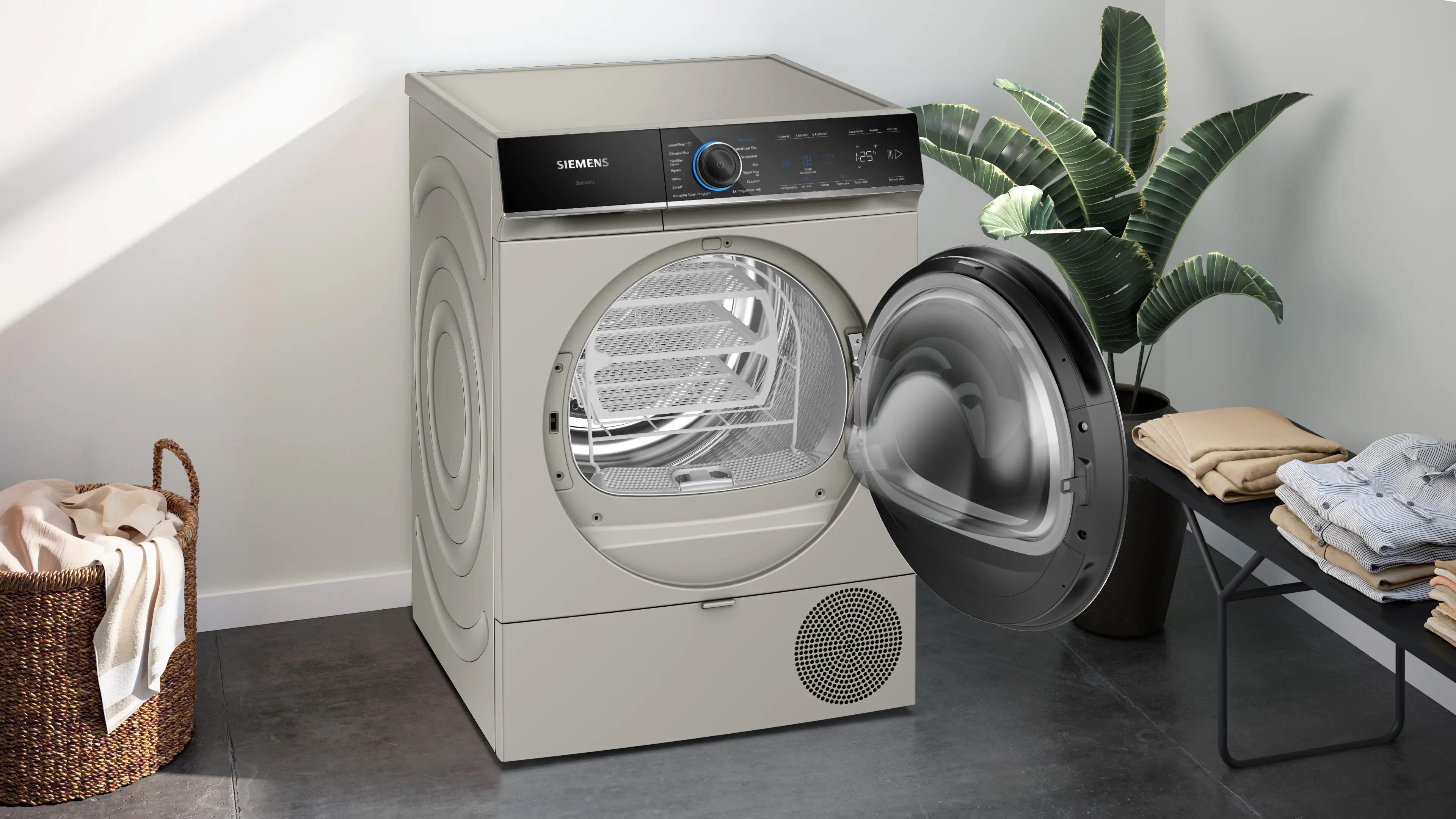 SIEMENS iQ700 Isı Pompalı Kurutma Makinesi 9 kg Gümüş WQ45B2AXTR - görsel 4