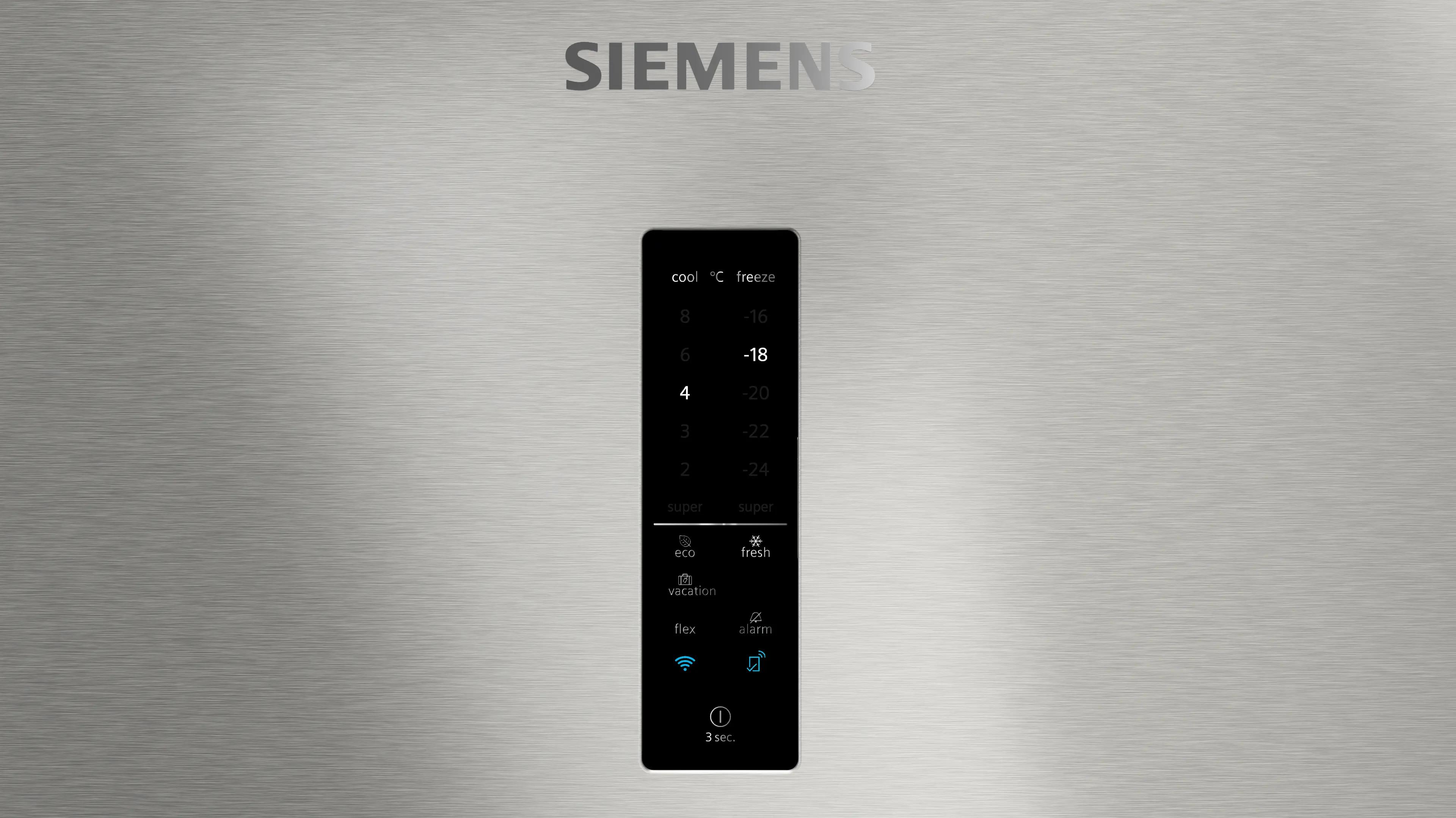 SIEMENS iQ700 Alttan Donduruculu Buzdolabı 186 x 86 cm Paslanmaz çelik KG86PFIC0N - görsel 3