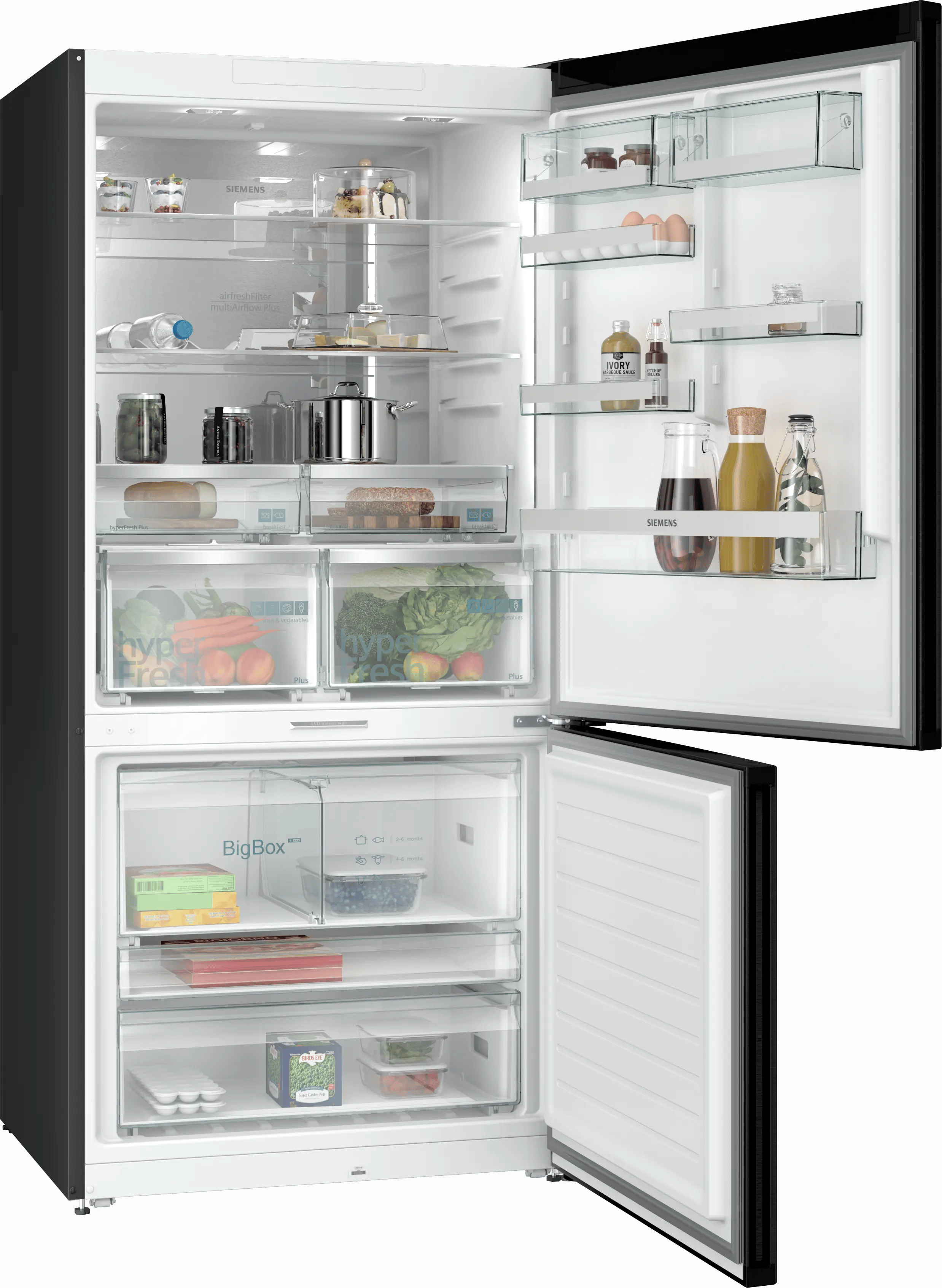 SIEMENS iQ700 Alttan Donduruculu Buzdolabı 186 x 86 cm BlackSteel KG86PAXB0N - görsel 2