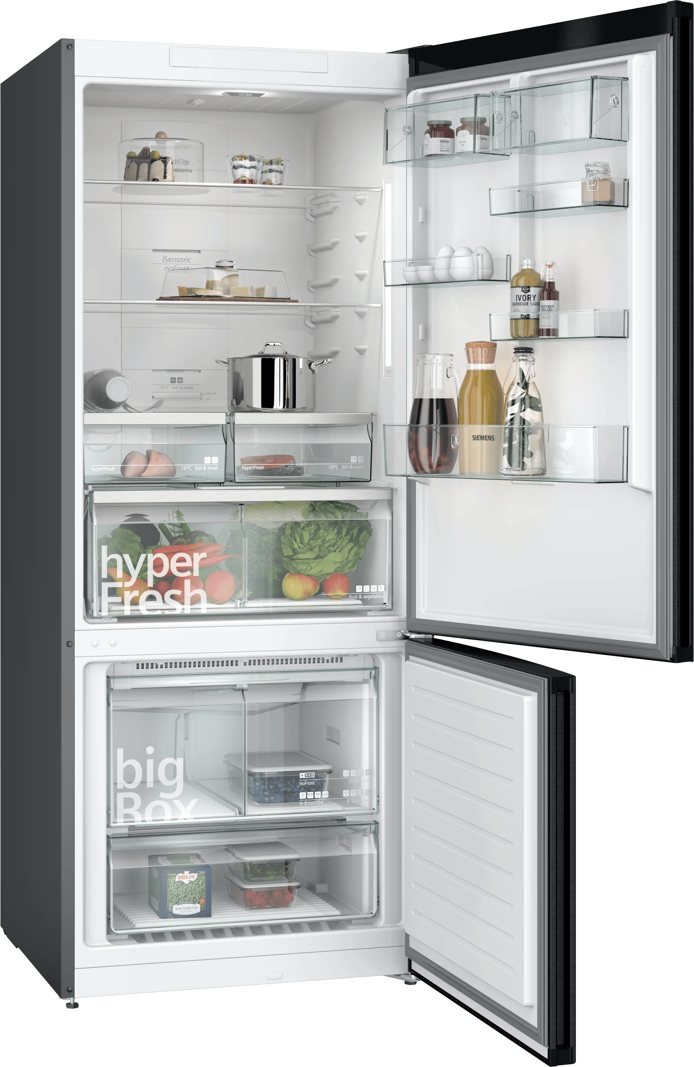 SIEMENS iQ500 Alttan Donduruculu Buzdolabı 186 x 75 cm BlackSteel KG76NCXE0N - görsel 2