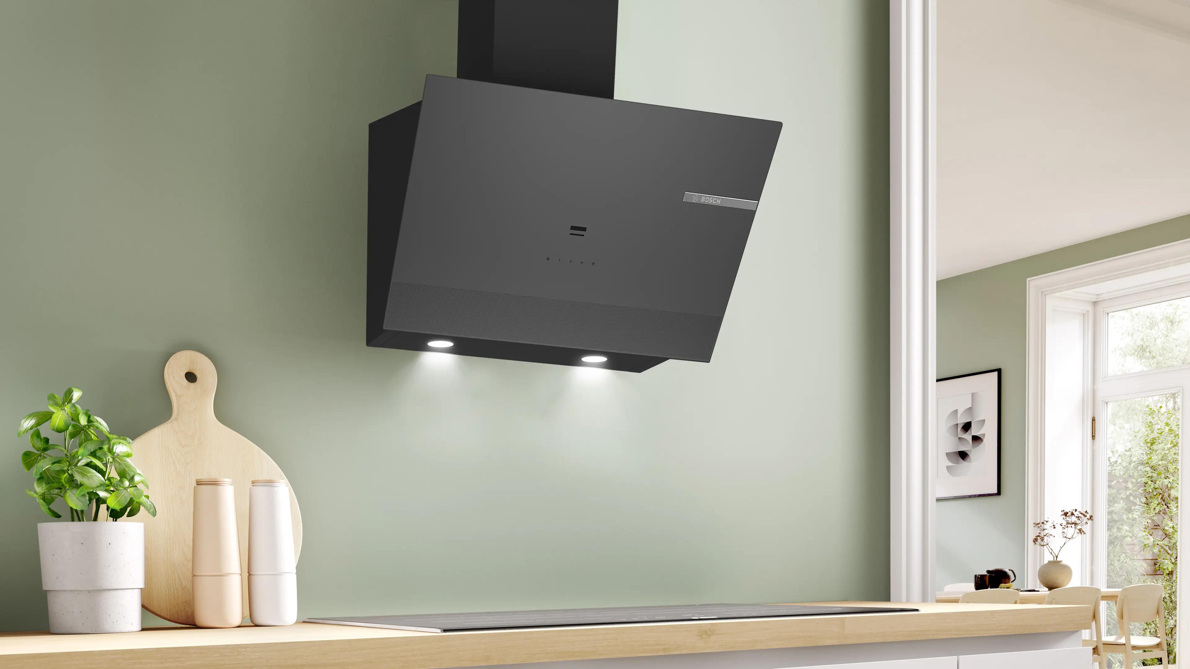 Bosch Serie 6 Duvar Tipi Davlumbaz 60 cm , Gri DWK67PJ70T - görsel 2