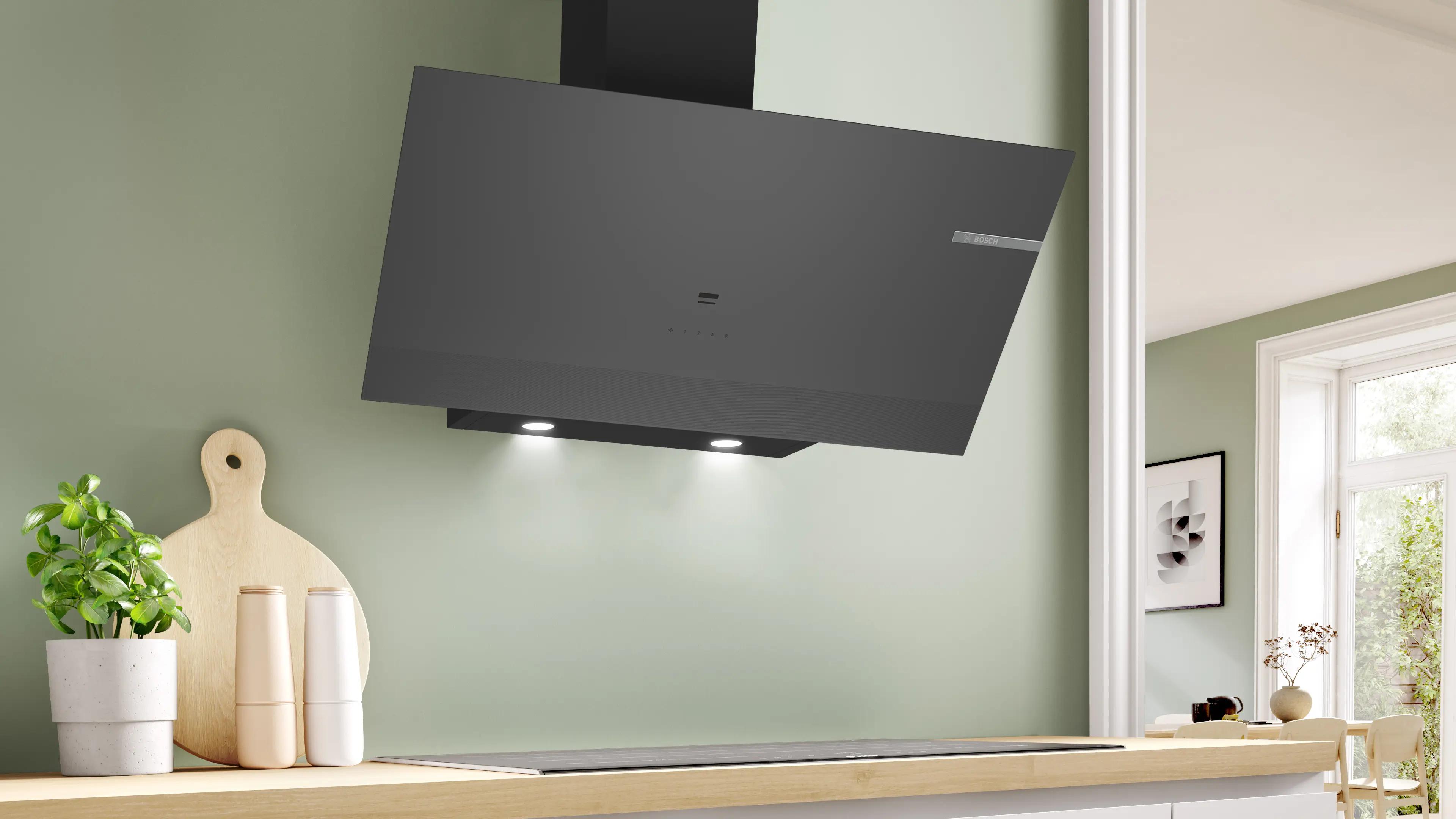 Bosch Serie 6 Duvar Tipi Davlumbaz 90 cm , Gri DWK97PJ70T - görsel 3