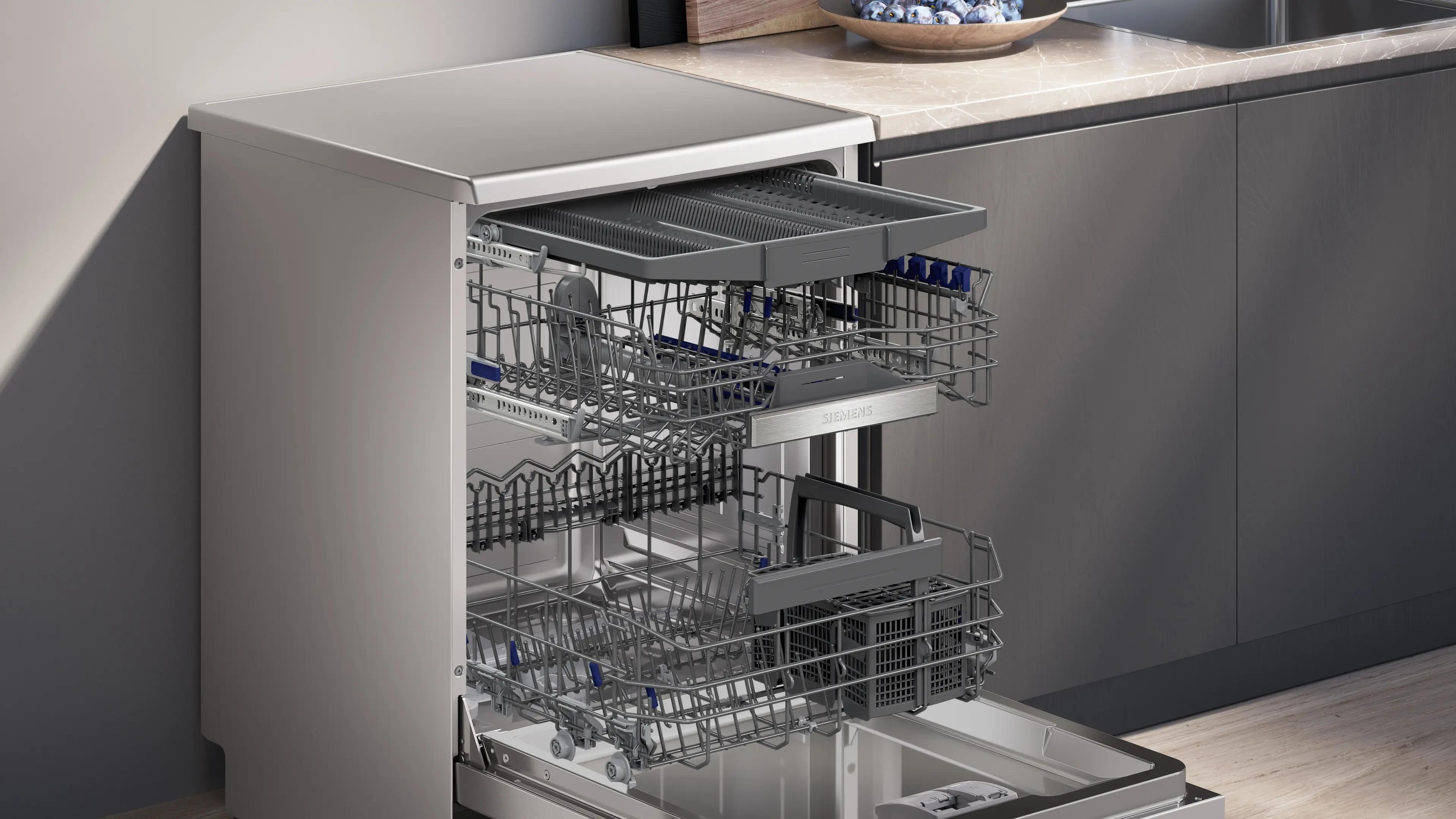 SIEMENS iQ500 Solo Bulaşık Makinesi 60 cm Kolay Temizlenebilir Inox SN25EI83CT - görsel 3