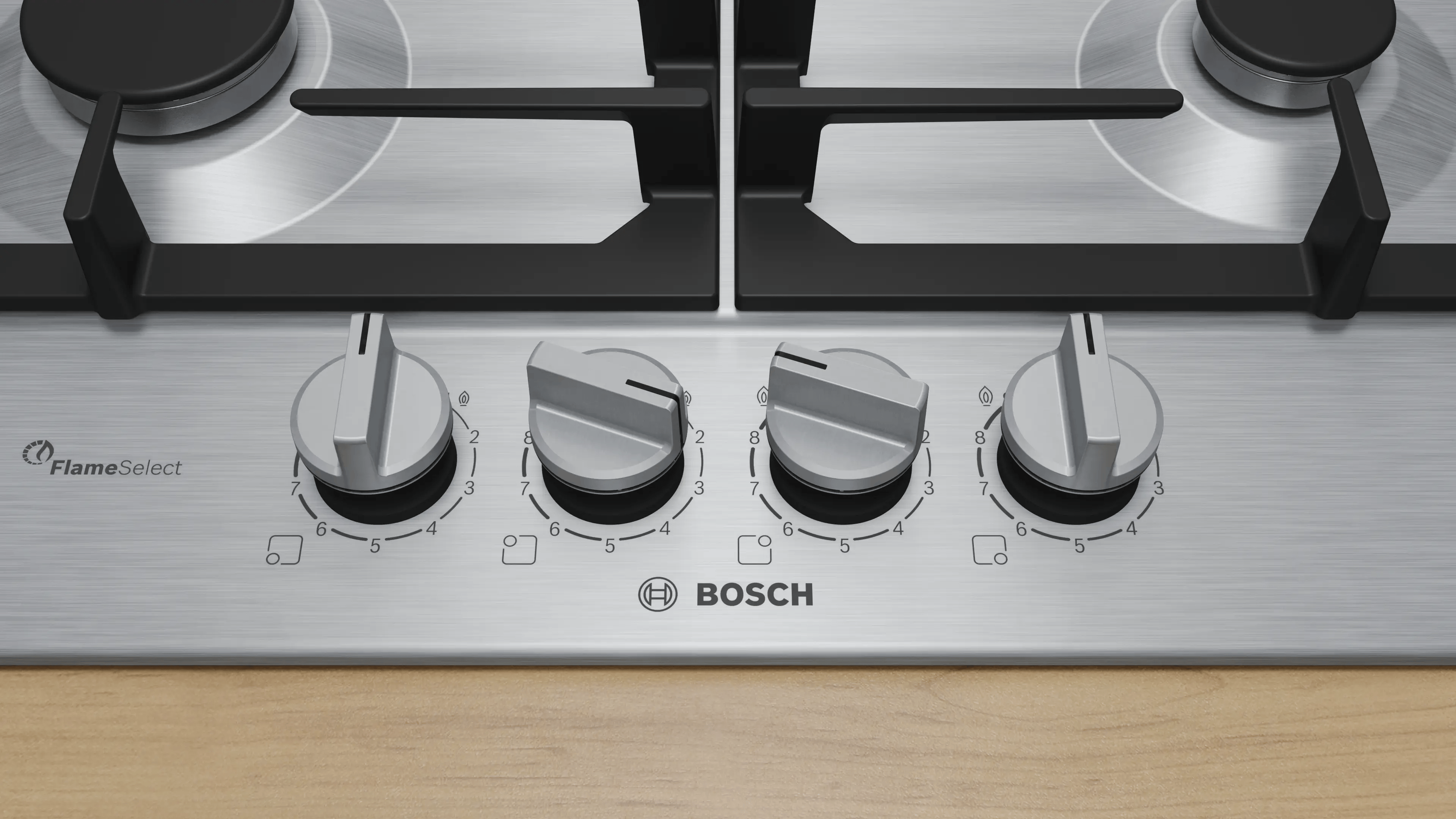 Bosch Serie 6 Gazlı Ocak 60 cm Paslanmaz çelik PCP6A5I90 - görsel 2