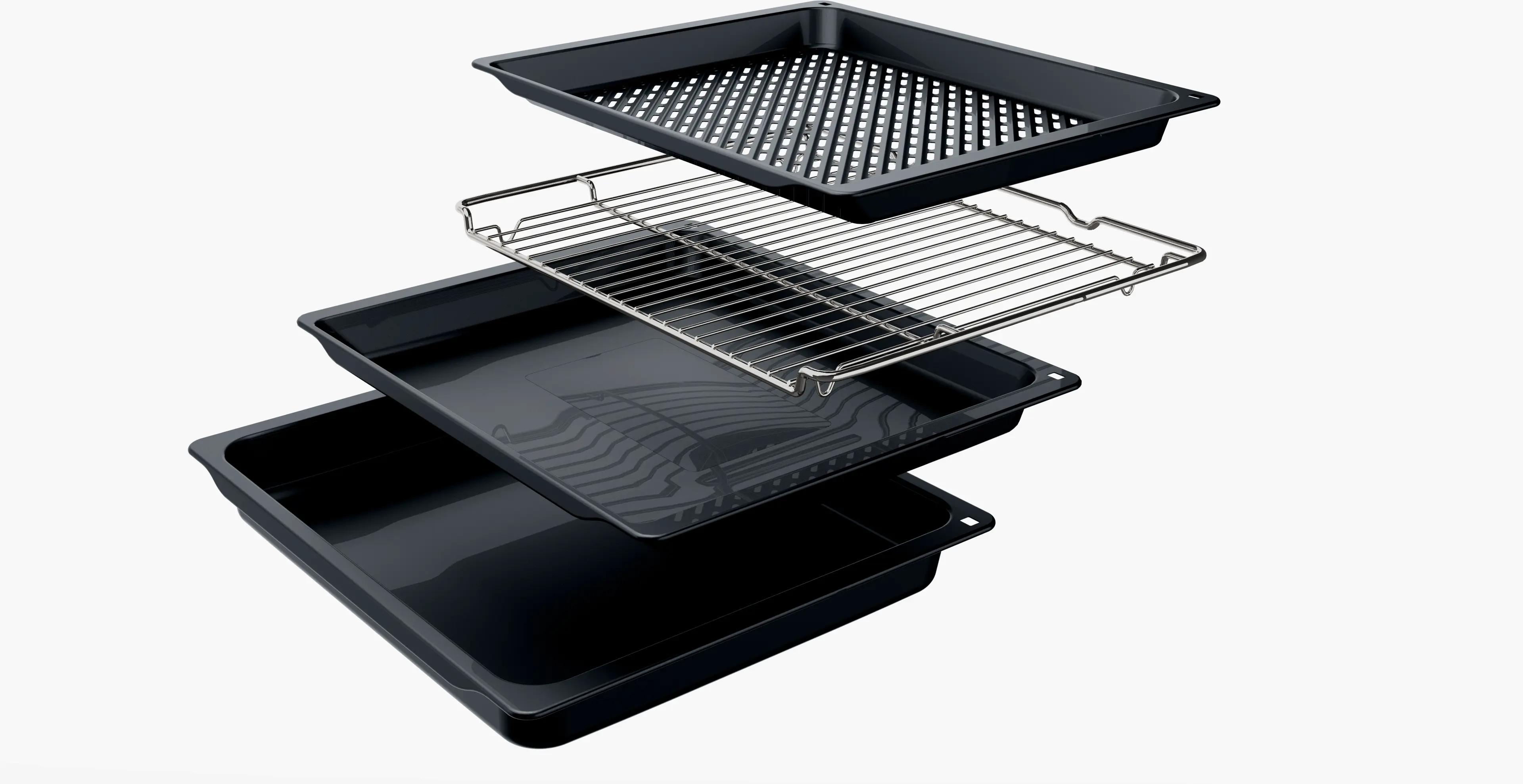 Bosch Serie 4 Buhar Destekli Ankastre Fırın 60 x 60 cm Black Inox HUA736EG0T - görsel 4