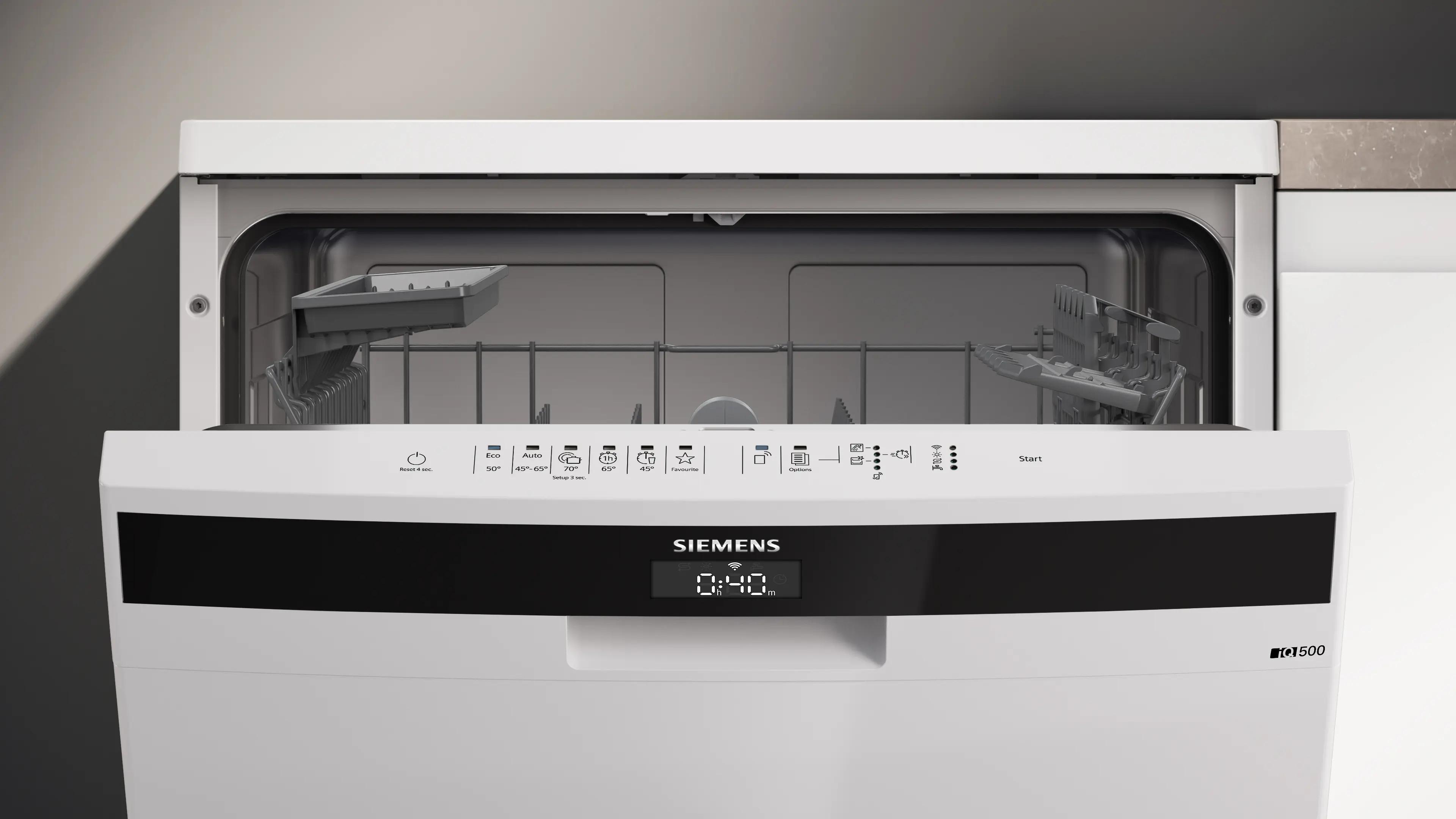 SIEMENS iQ500 Solo Bulaşık Makinesi 60 cm Beyaz SN25EW63KT - görsel 2