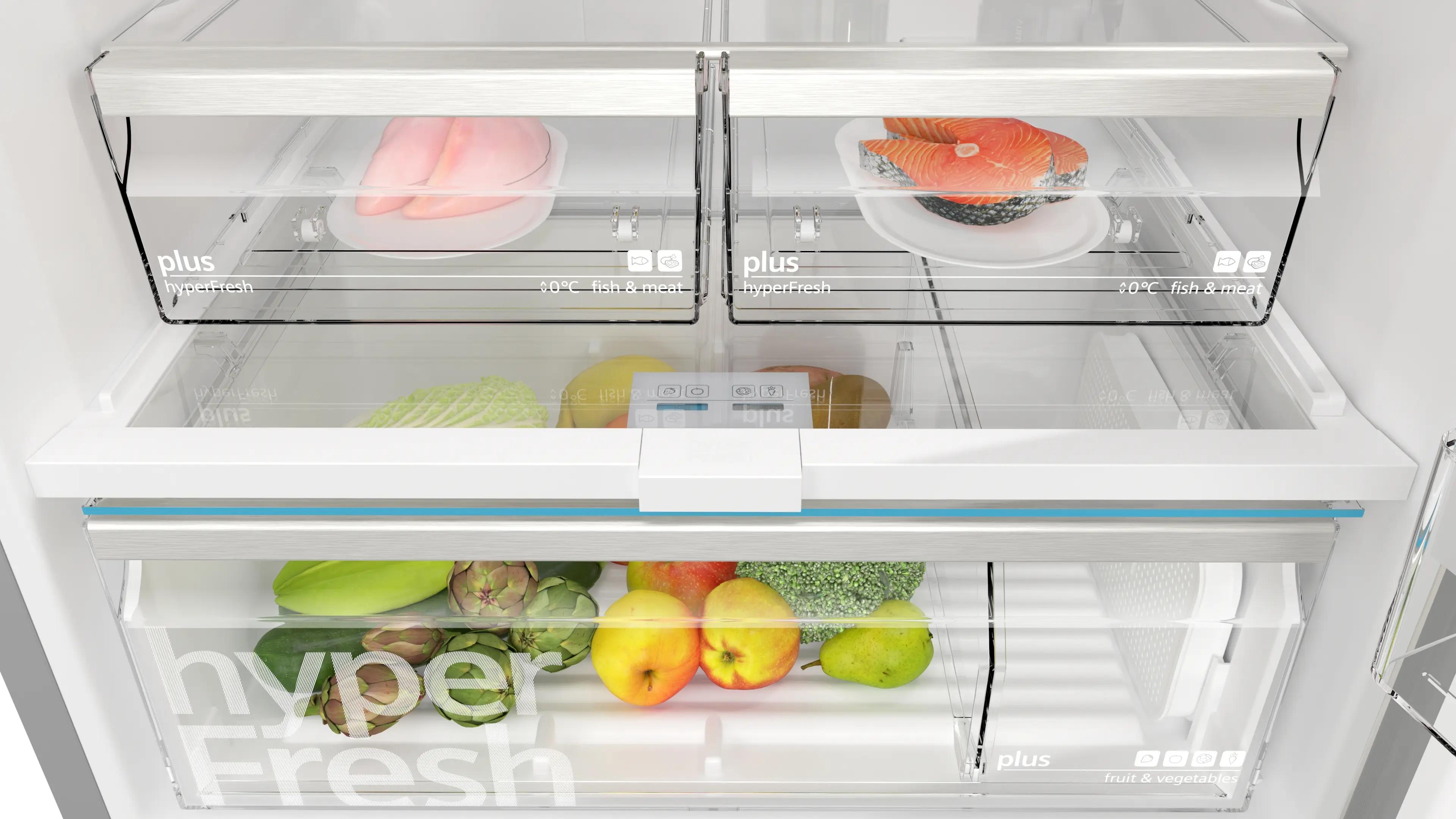 SIEMENS iQ500 Üstten Donduruculu Buzdolabı 186 x 75 cm Paslanmaz çelik KD76NAIE1N - görsel 4