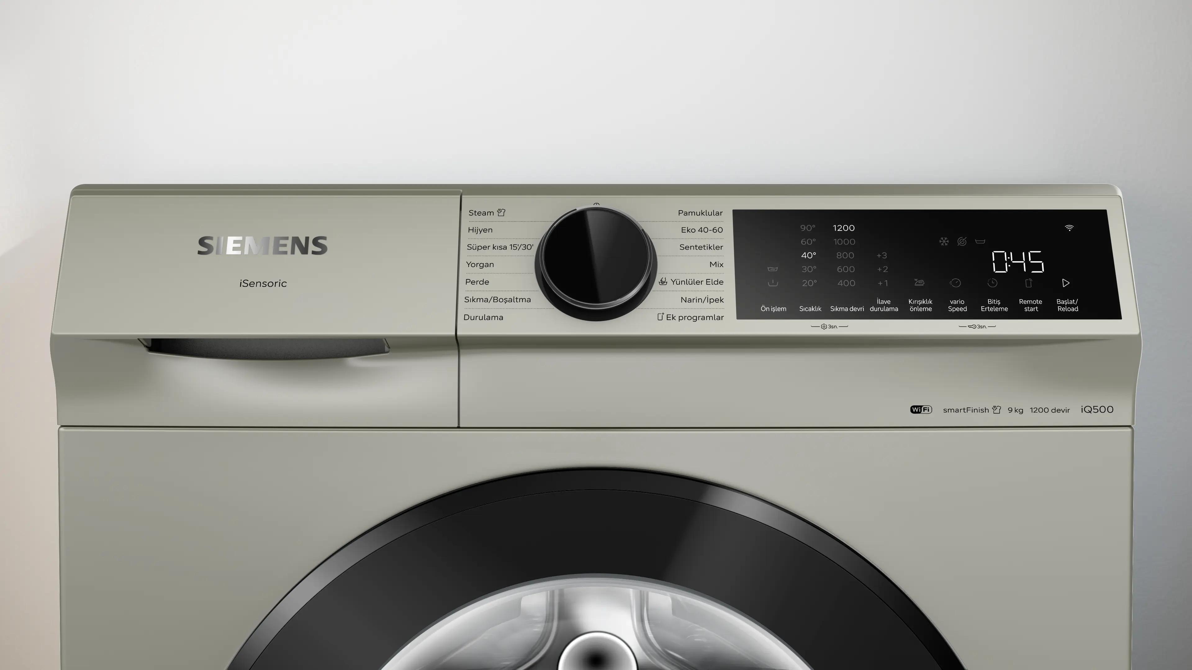 SIEMENS iQ500 Çamaşır Makinesi 9 kg maks. 1200 dev./dak., Gümüş WG42K2ZXTR - görsel 2