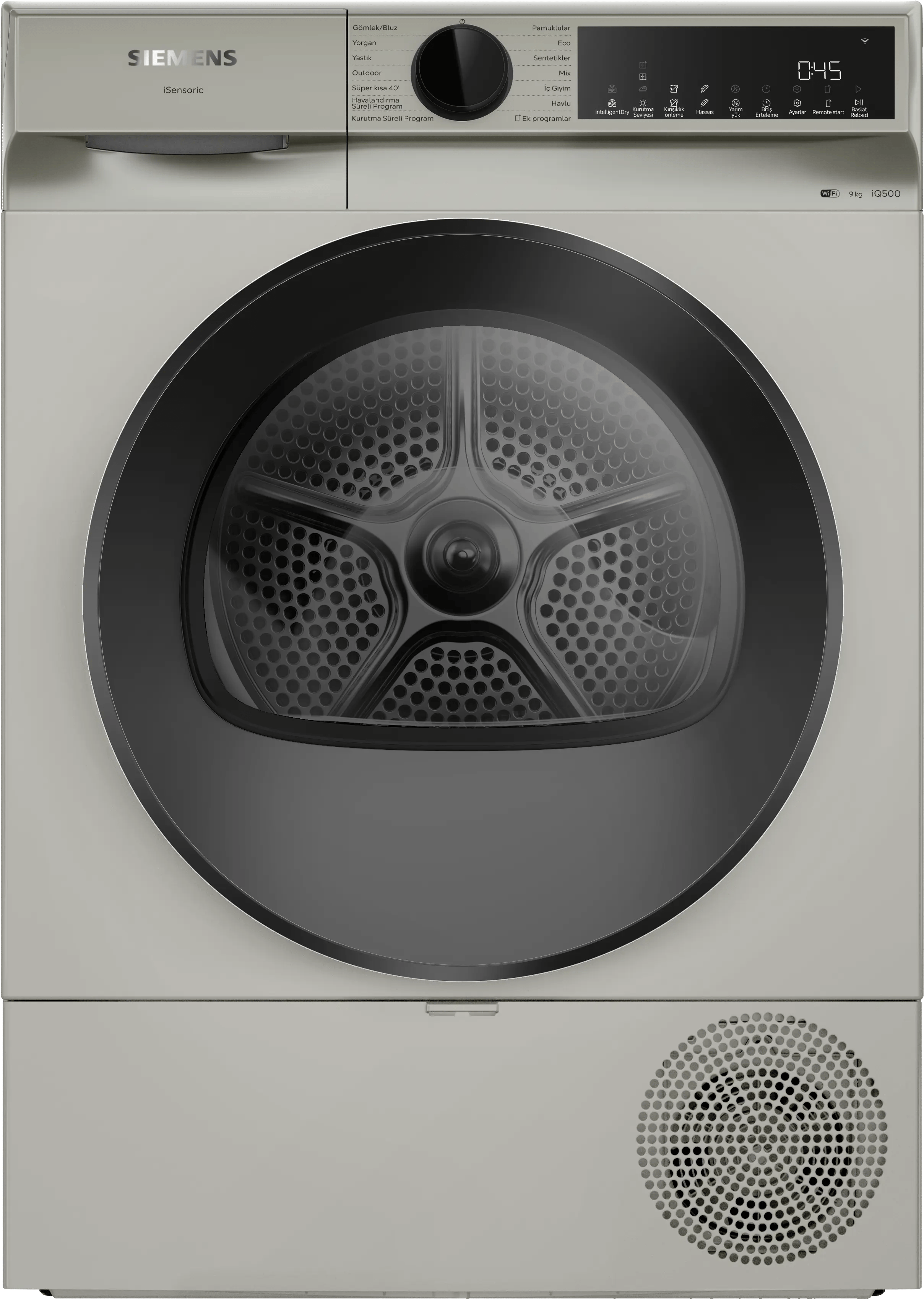 SIEMENS iQ500 Isı Pompalı Kurutma Makinesi 9 kg Gümüş WQ42J20XTR