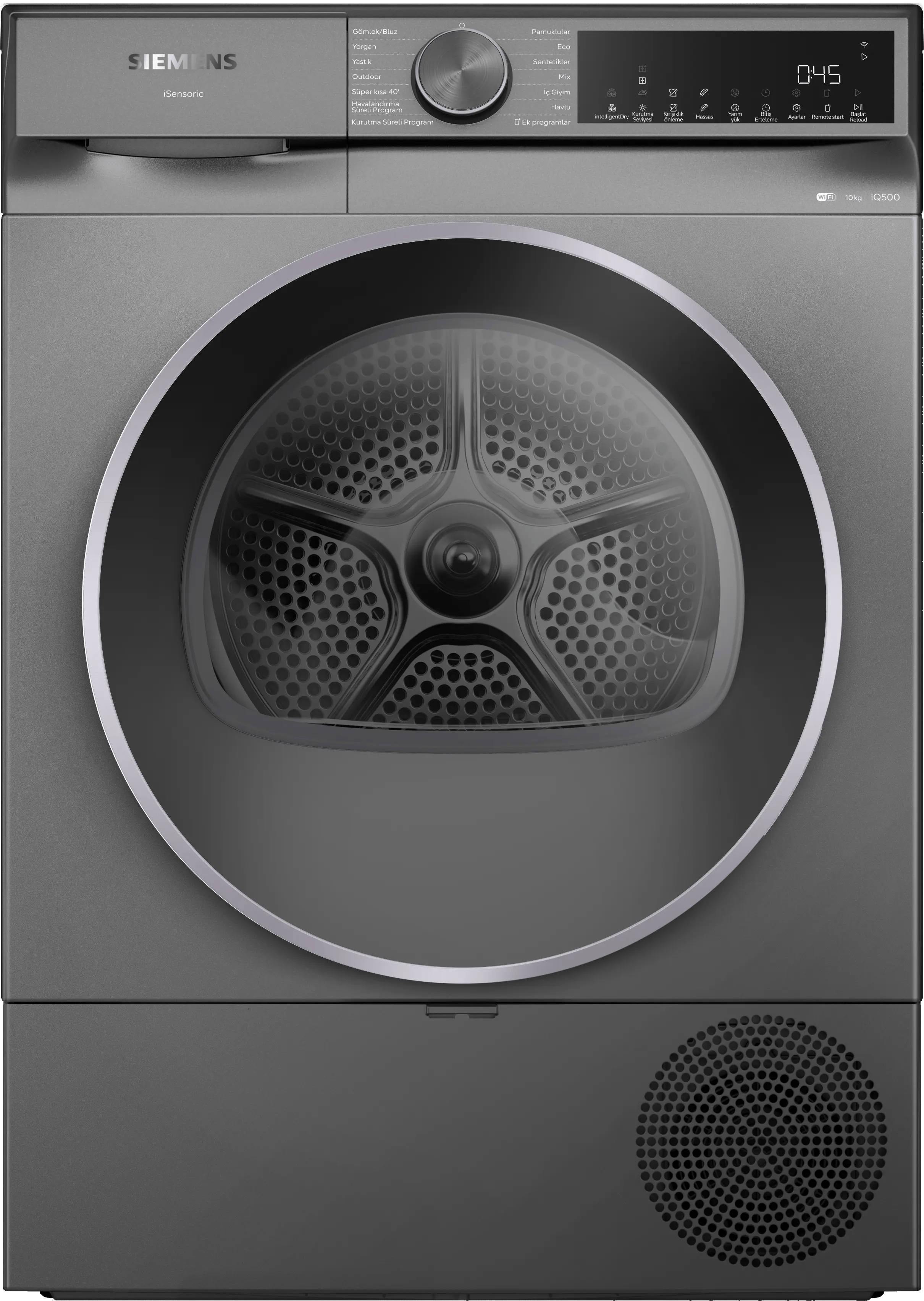SIEMENS iQ500 Isı Pompalı Kurutma Makinesi 10 kg Antrasit WQ52J20RTR