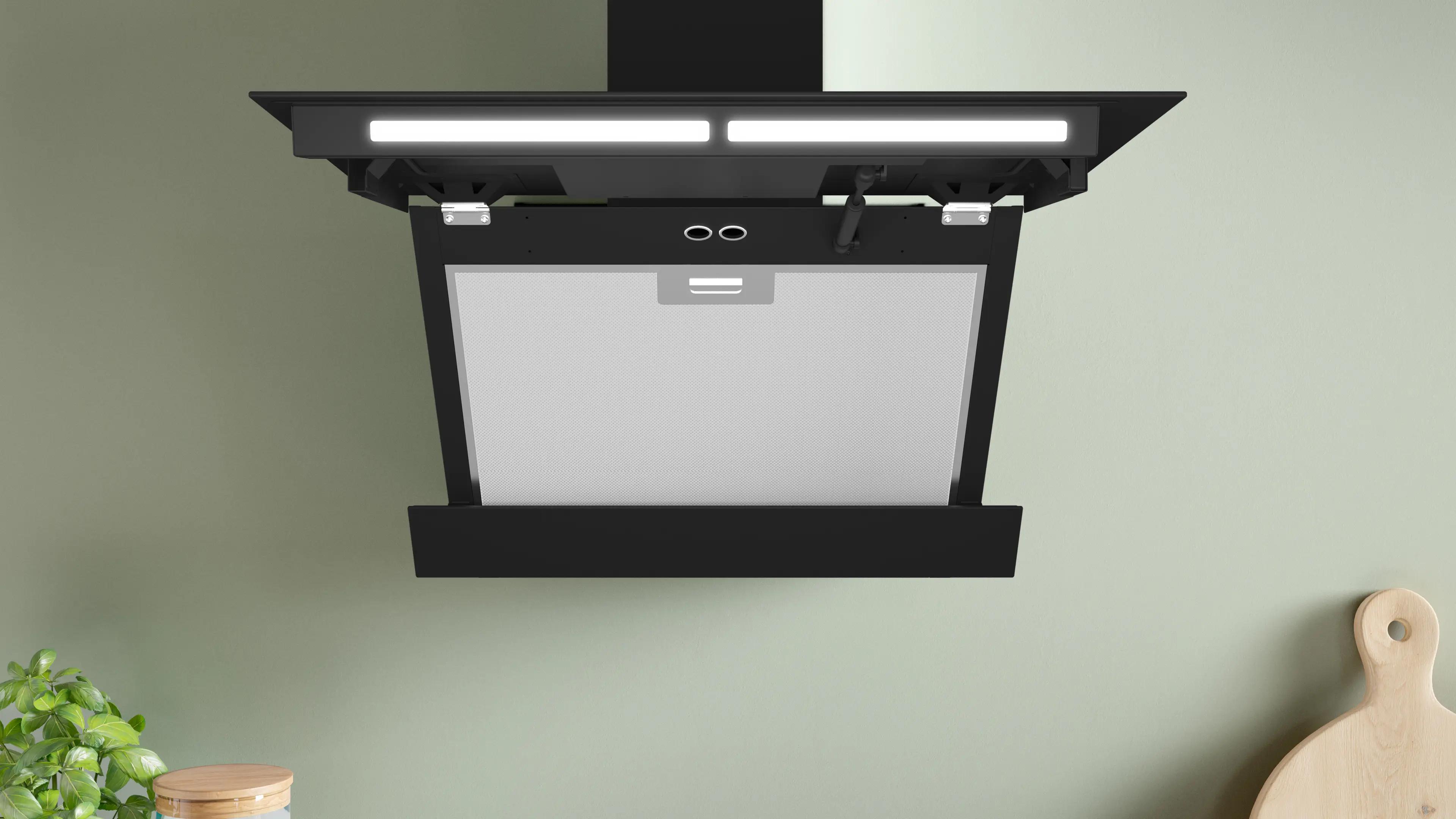 Bosch Serie 8 Duvar Tipi Davlumbaz 60 cm Siyah Cam, Siyah DWK68PK60T - görsel 2