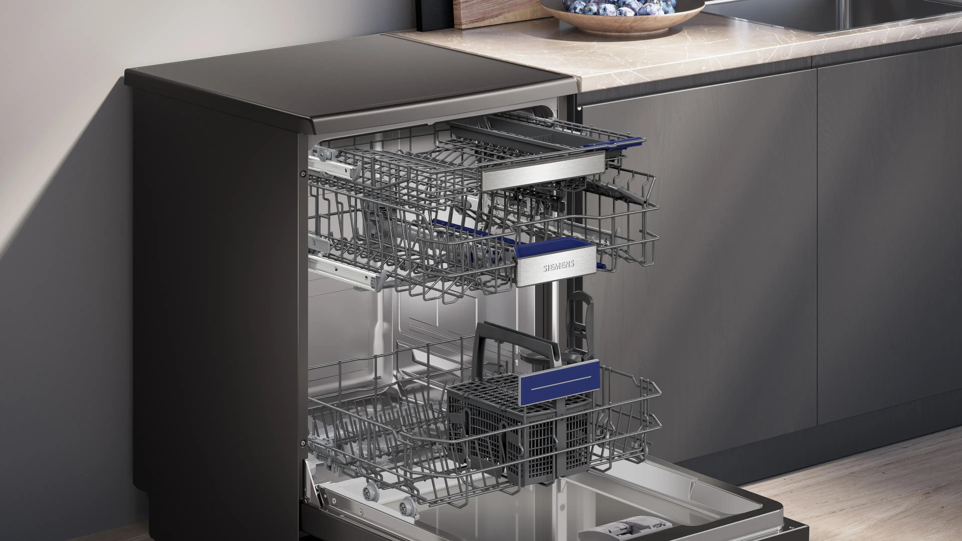 SIEMENS iQ500 Solo Bulaşık Makinesi 60 cm darkSteel Line SN15EC00NT - görsel 3