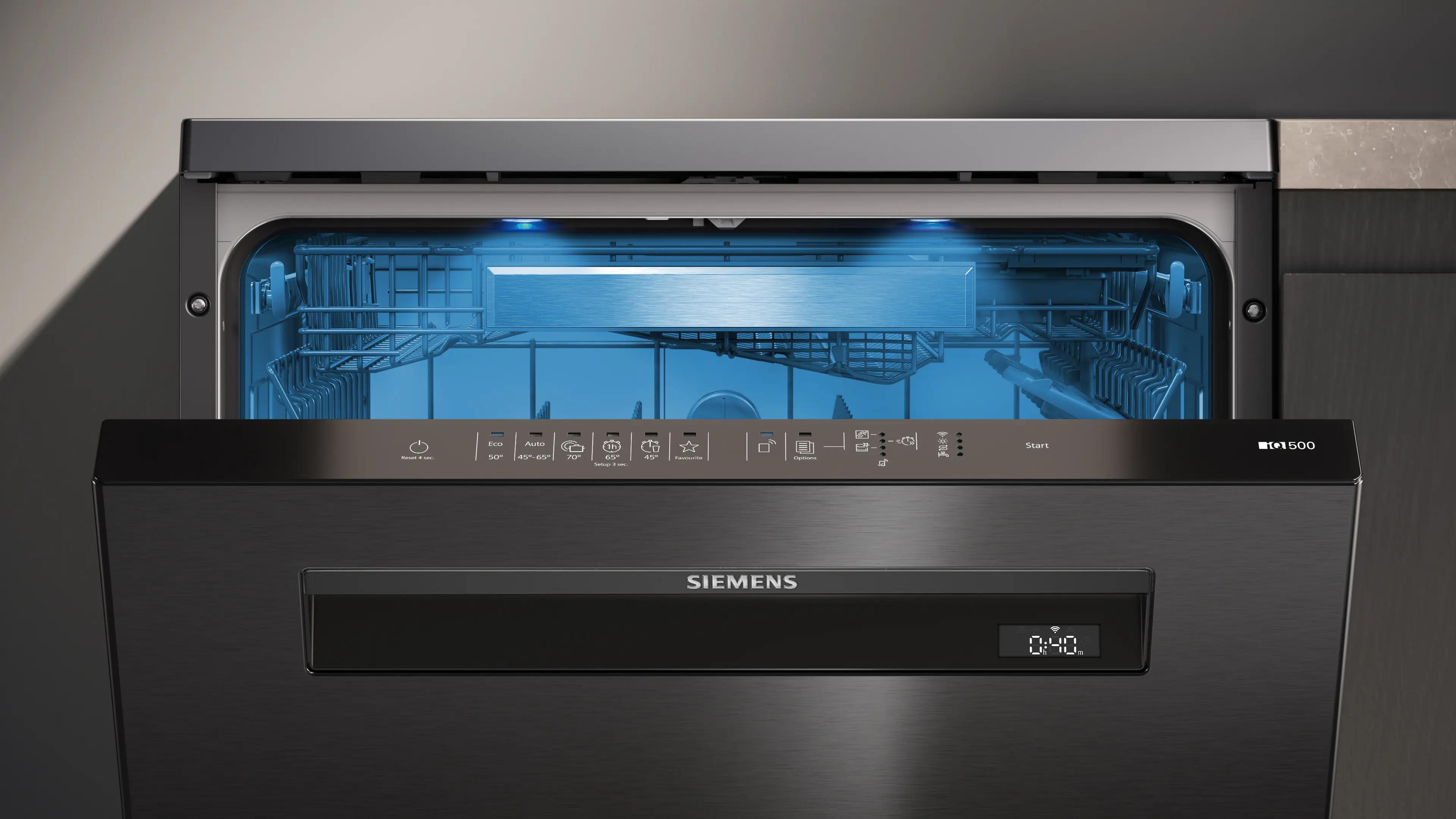 SIEMENS iQ500 Solo Bulaşık Makinesi 60 cm darkSteel Line SN15EC00NT - görsel 2