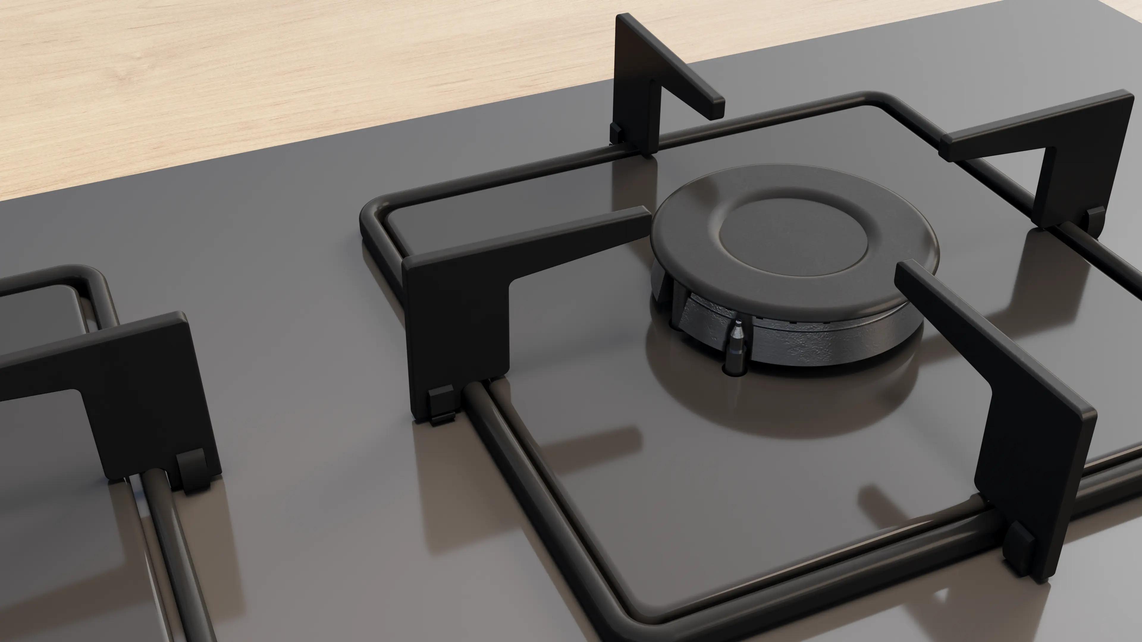Bosch Serie 4 Gazlı Ocak 60 cm Sert cam, Antrasit gri POP6C9P31O - görsel 2