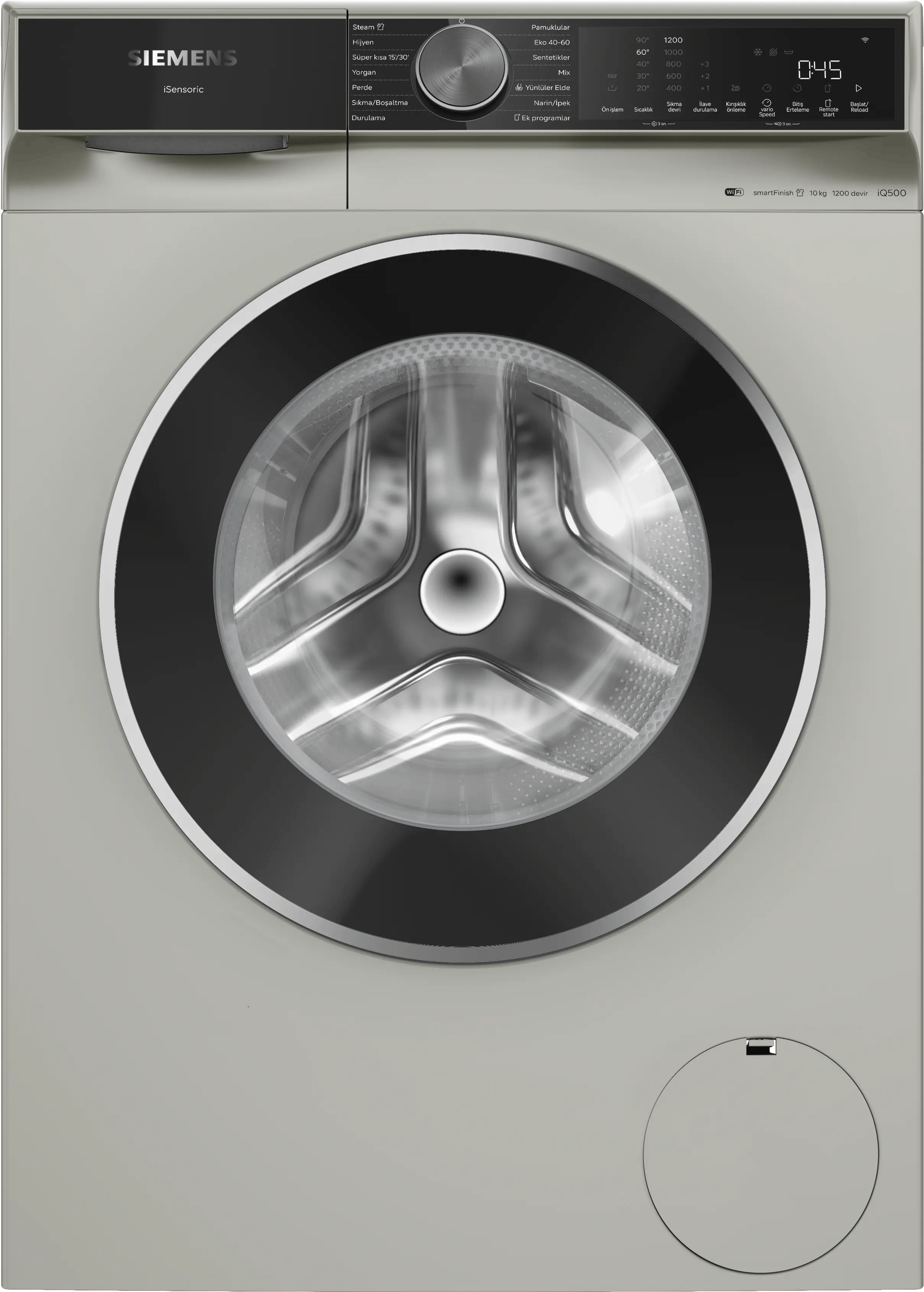 SIEMENS iQ500 Çamaşır Makinesi 10 kg maks. 1200 dev./dak., Gümüş WG52K2ZSTR