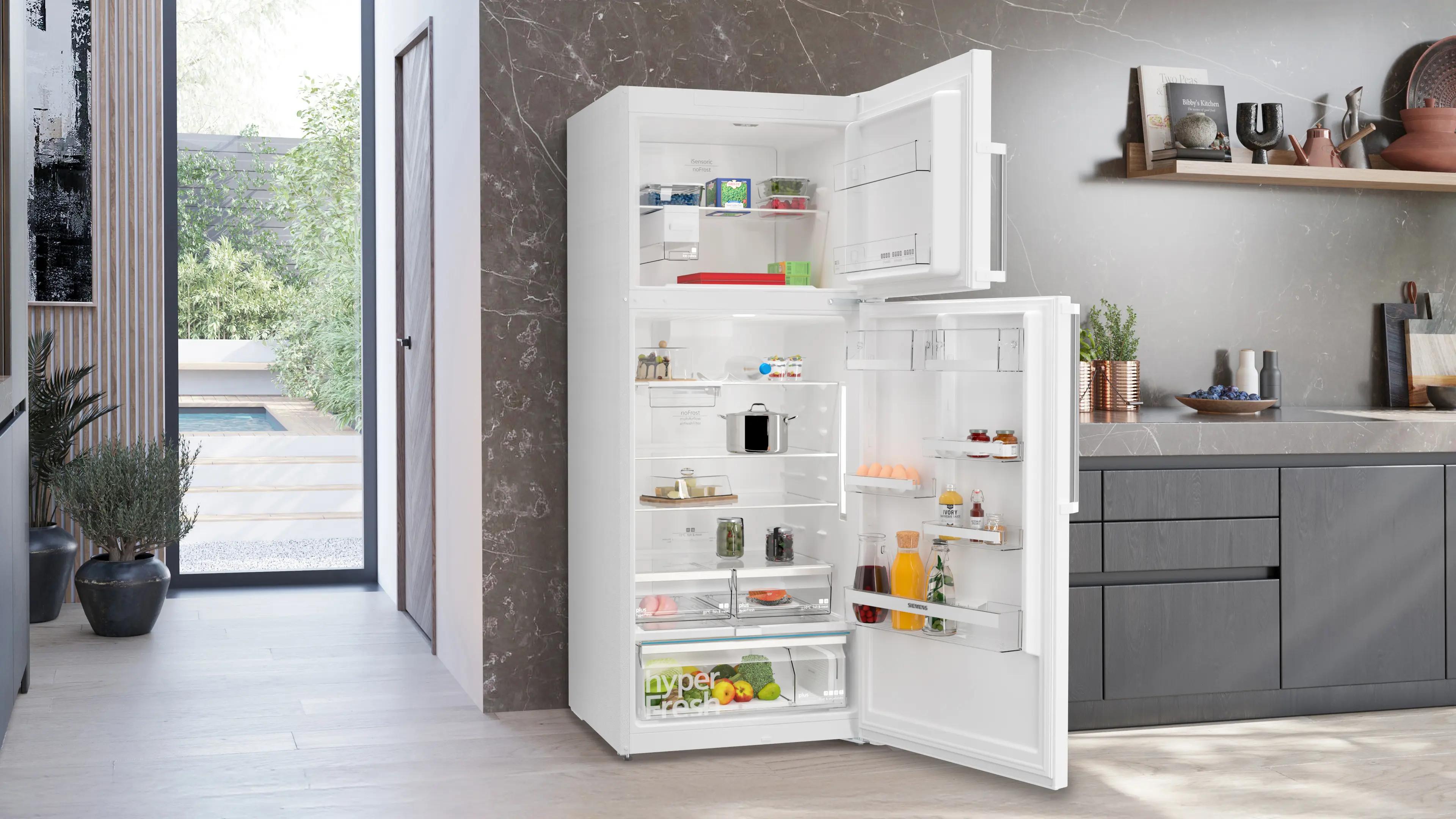 SIEMENS iQ500 Üstten Donduruculu Buzdolabı 186 x 75 cm Beyaz, Total noFrost KD76NAWE1N - görsel 2