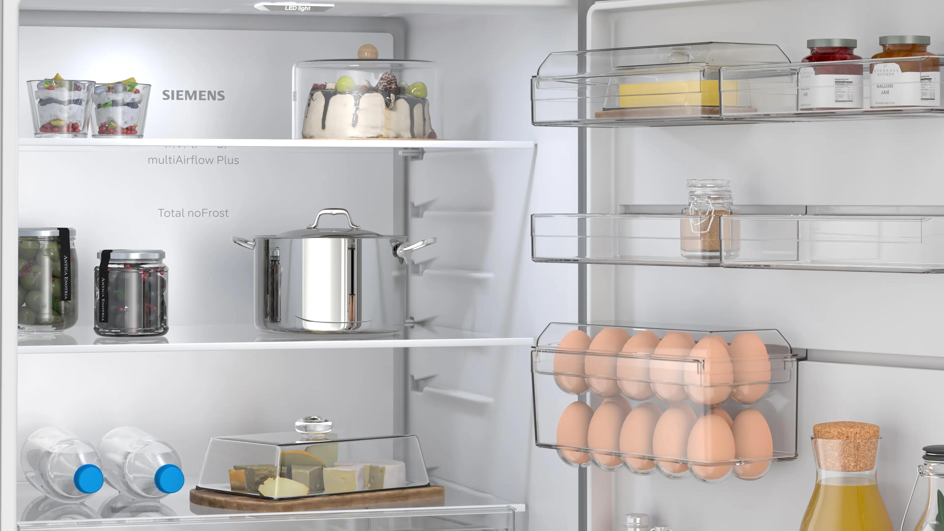 SIEMENS iQ300 Alttan Donduruculu Buzdolabı 186.2 x 69.5 cm Mat çelik KG56NVPD0N - görsel 2