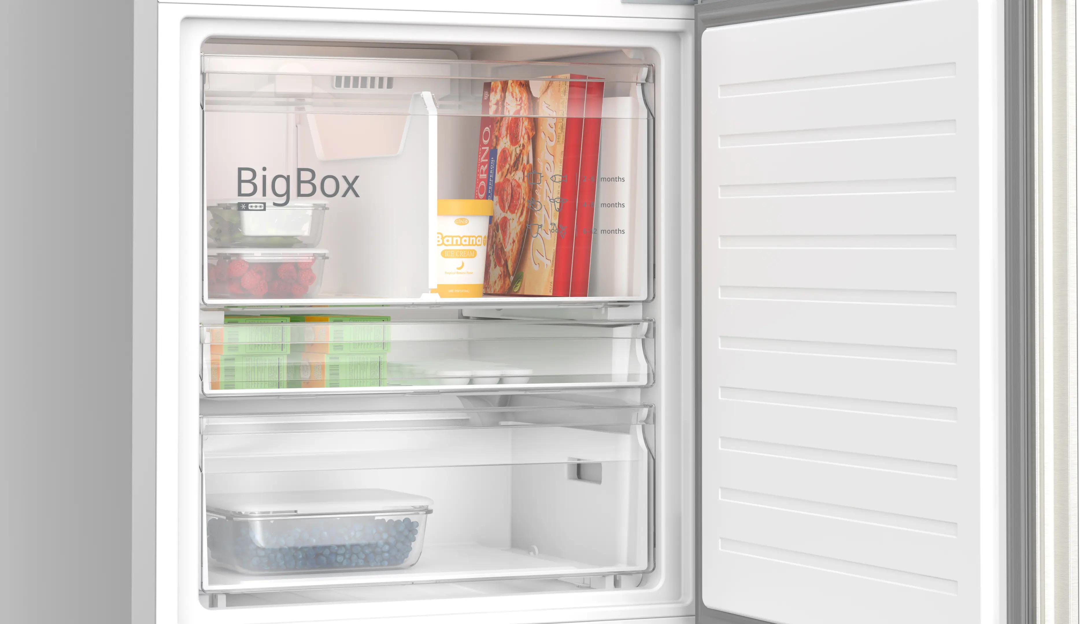 SIEMENS iQ300 Alttan Donduruculu Buzdolabı 186.2 x 69.5 cm Mat çelik KG56NVPD0N - görsel 4