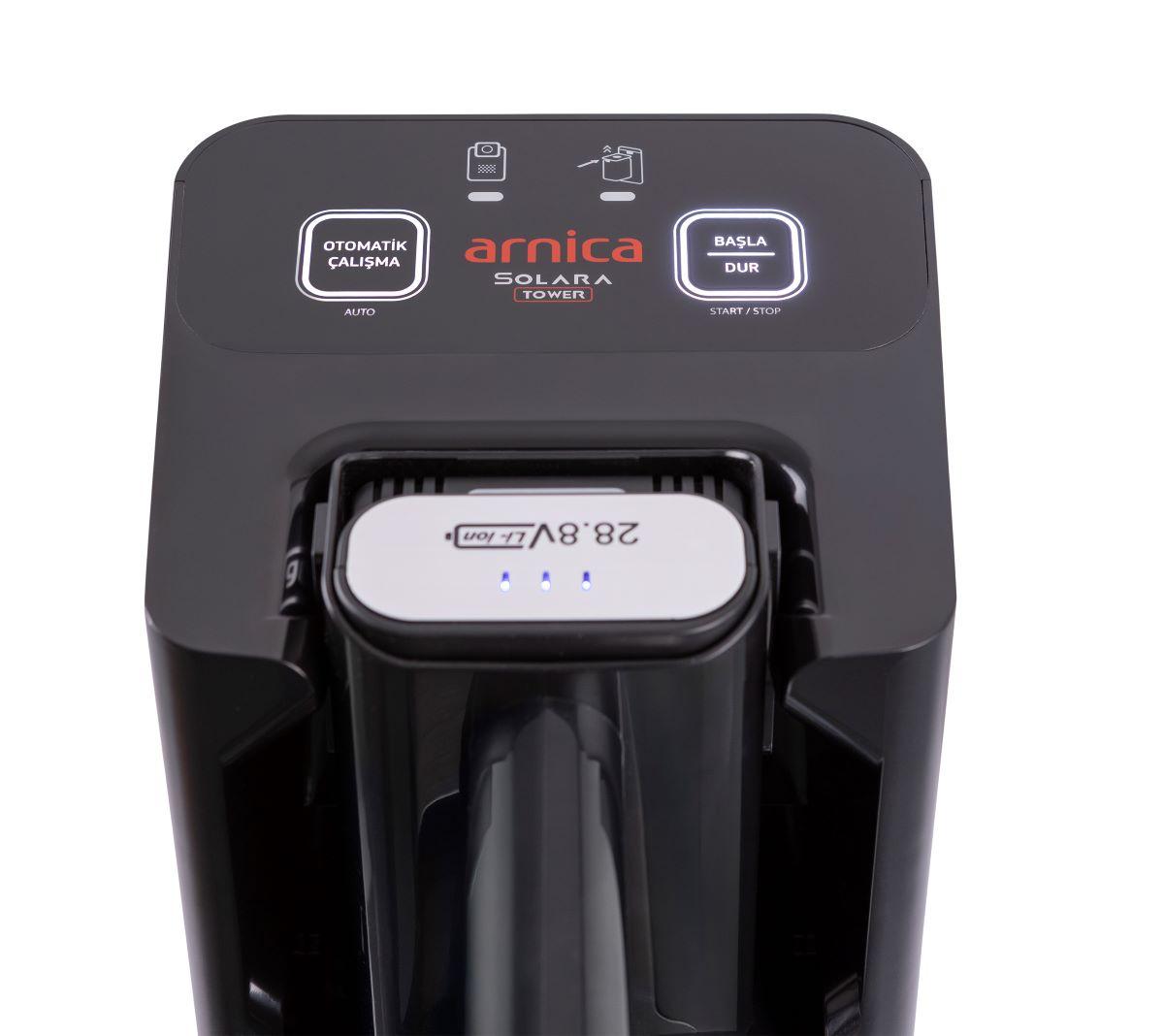 ARNICA ET13490 Solara Tower Otomatik Toz Boşaltma İstasyonlu Şarjlı Dikey Süpürge - görsel 4