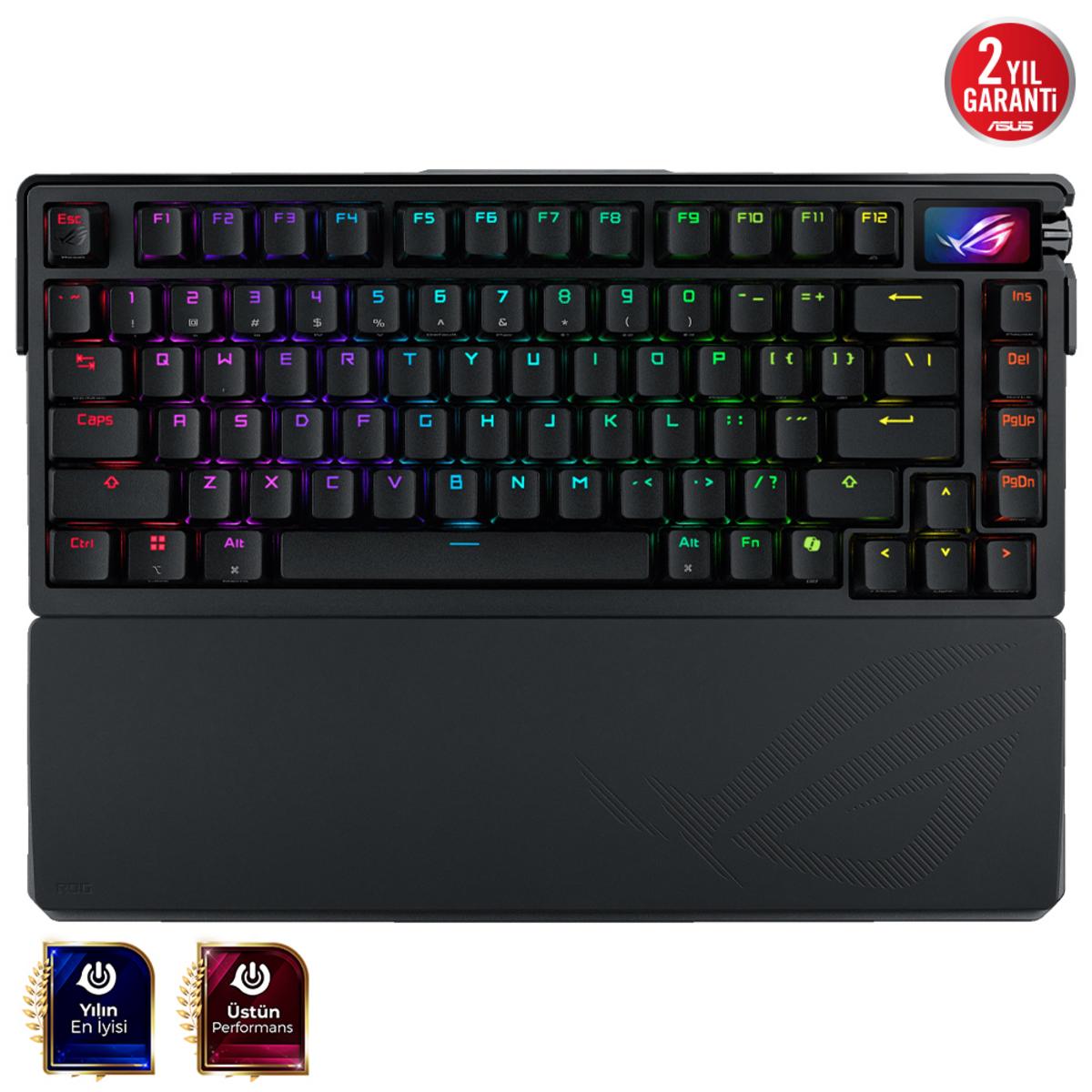 ASUS ROG Azoth Extreme NX/SW Switch İnglizce Q Kablosuz RGB Mekanik Oyuncu Klavyesi - görsel 2