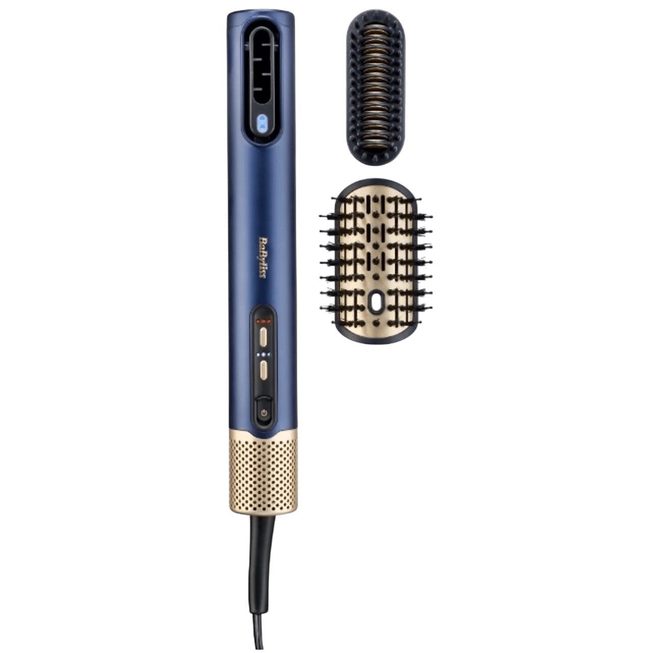 BaByliss Air Wand AS6550CE 1600W Saç Kurutma ve Şekillendirme Seti (2 Başlık, Lacivert/Altın)