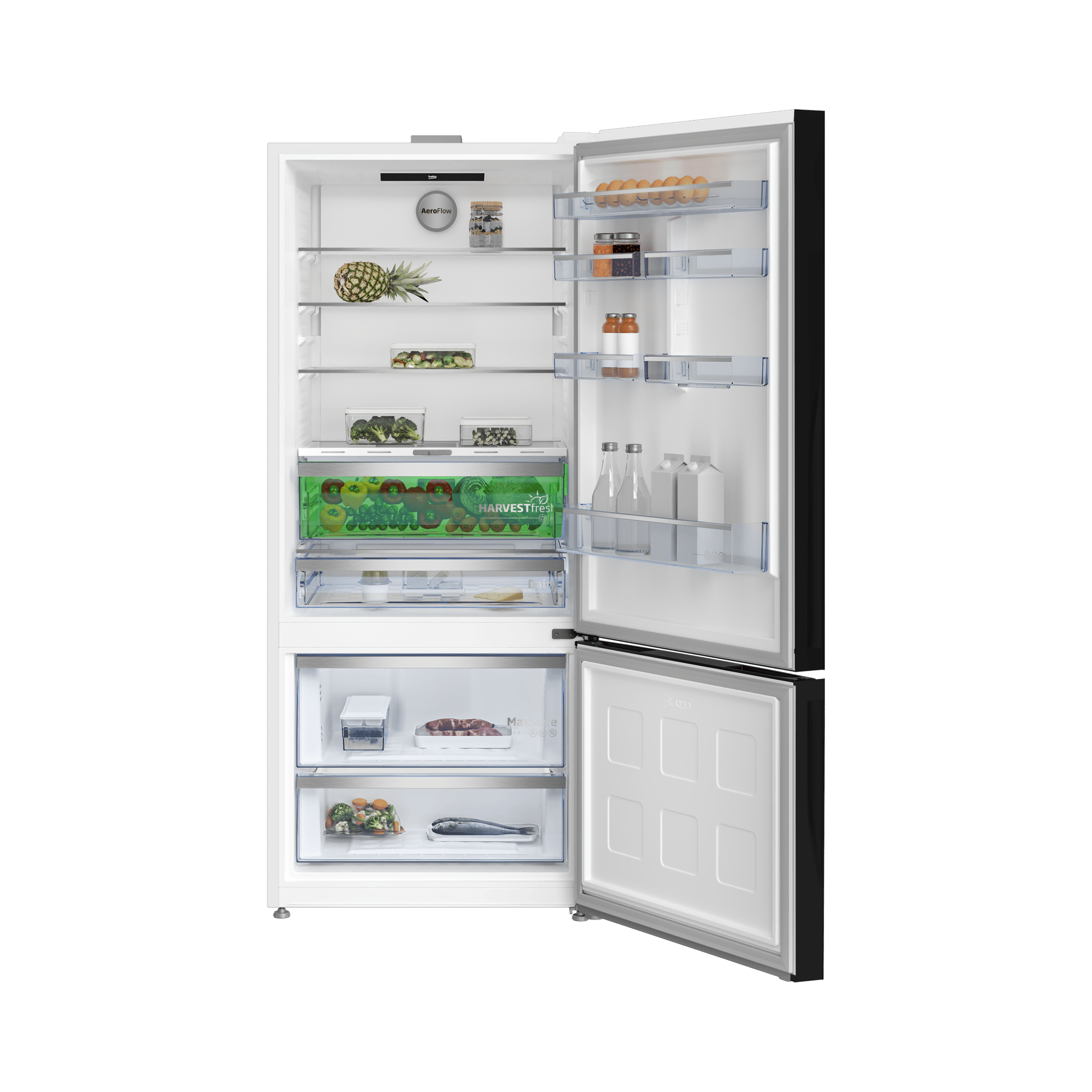 Beko 678551 EBC AI Fit Beyaz Cam Yapay Zeka Teknolojili No Frost Buzdolabı - görsel 3