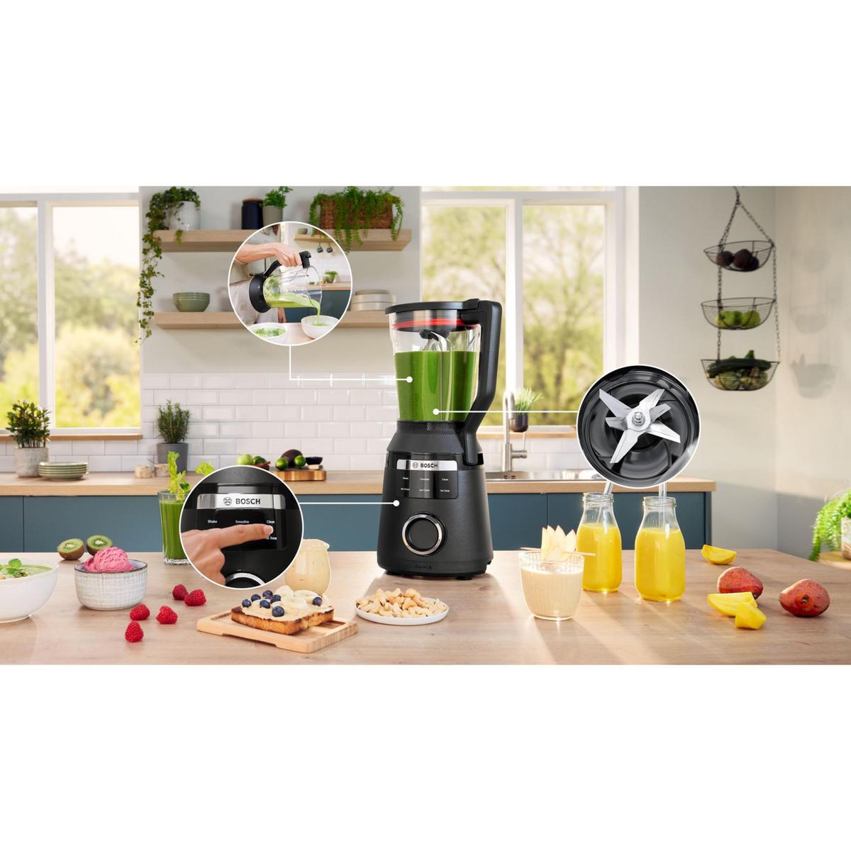 BOSCH Serie 6 MMB6654B VitaPower 1800 W Blender Siyah - görsel 2