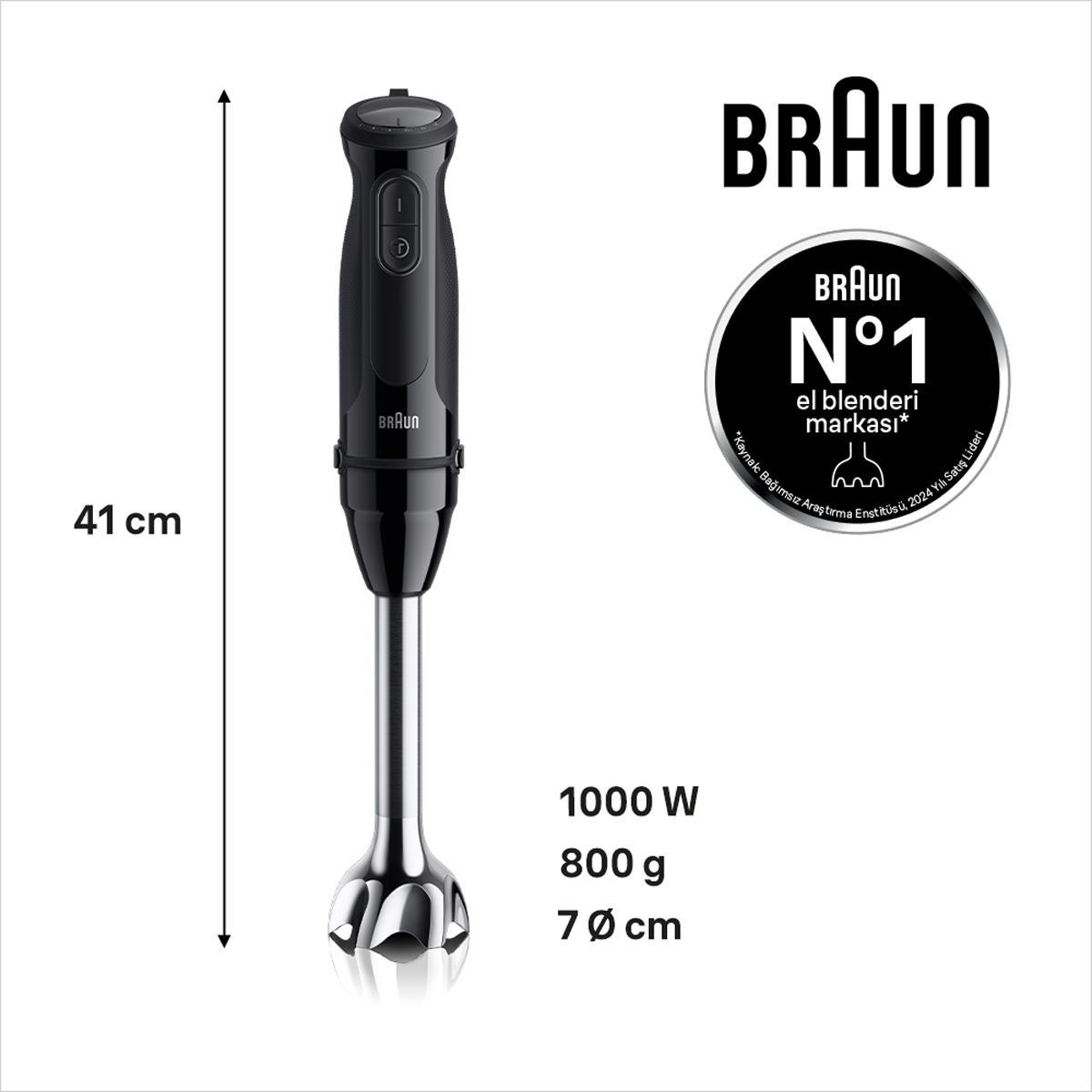 BRAUN MultiQuick MQ50813M 5 1000 W Blender Seti Siyah - görsel 2