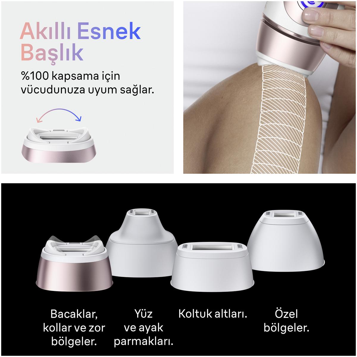 BRAUN PL7432 IPL Skin i·Expert 4 Başlıklı Evde Lazerle Tüy Alma, Mini Tüy Alma Makinesi - görsel 2