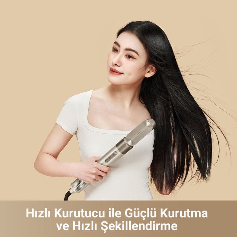 Dreame AirStyle RLS3L 5'i 1 Arada Saç Şekillendirici - Titanyum Altın - görsel 3