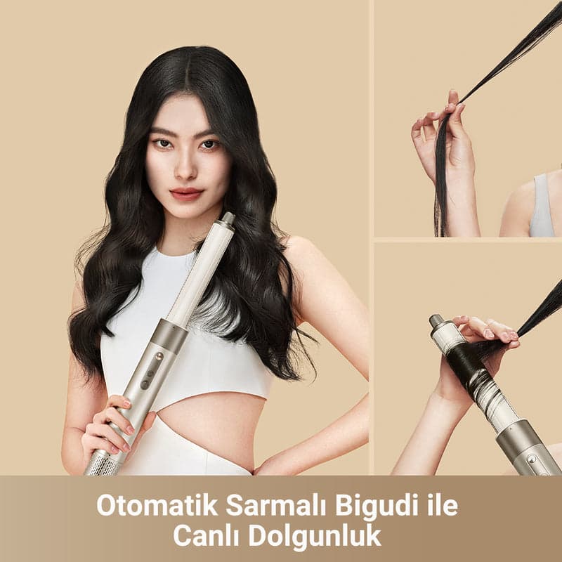 Dreame AirStyle RLS3L 5'i 1 Arada Saç Şekillendirici - Titanyum Altın - görsel 4