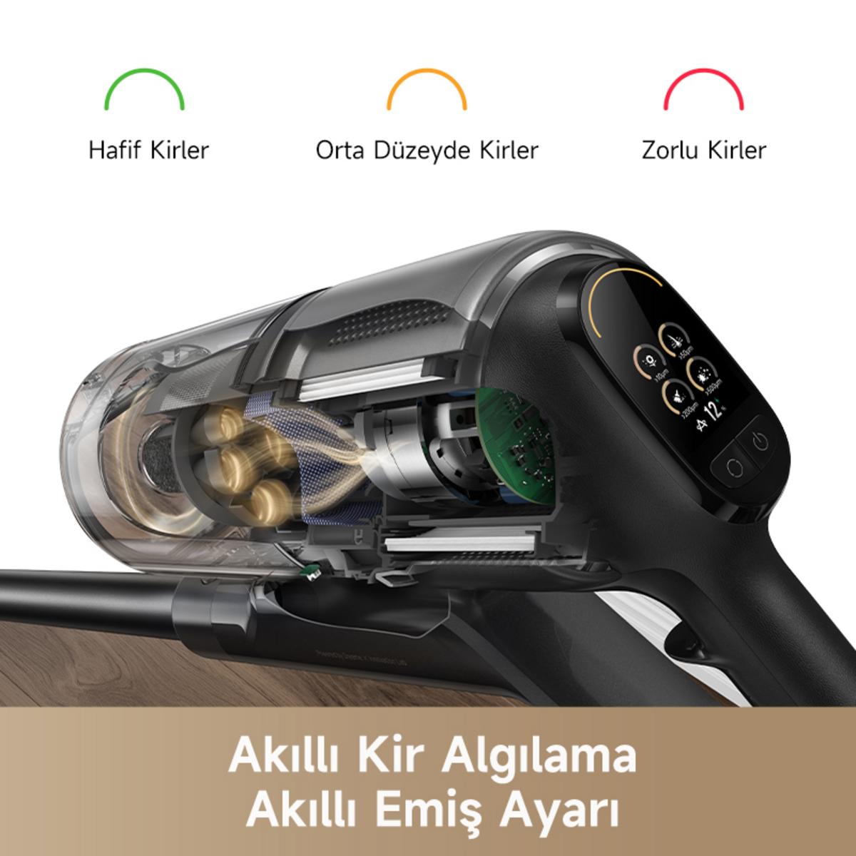 DREAME Z30 Kablosuz Dikey Süpürge Siyah - görsel 3
