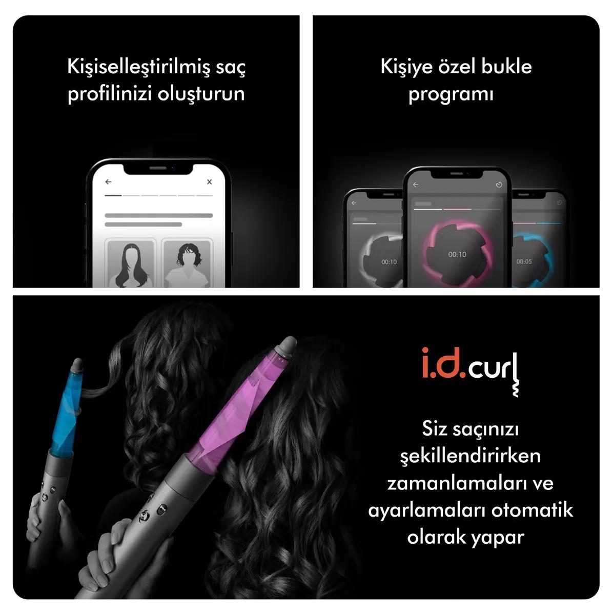 Dyson Airwrap i.d. Saç Şekillendirme ve Kurutma Seti - Kıvırcık+Bukleli, Seramik Patina Topaz - görsel 2
