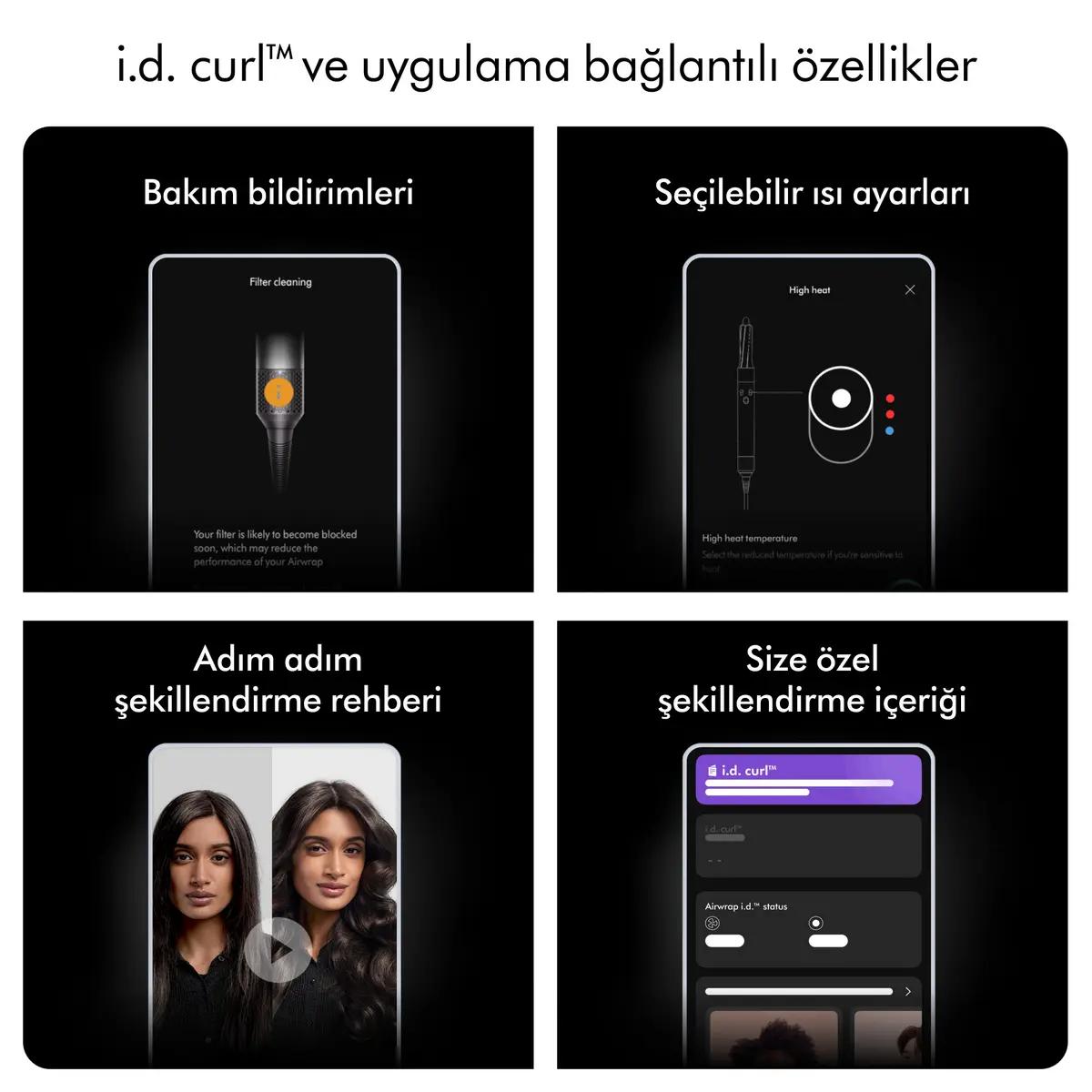 Dyson Airwrap i.d. Saç Şekillendirme ve Kurutma Seti - Kıvırcık+Bukleli, Seramik Patina Topaz - görsel 3