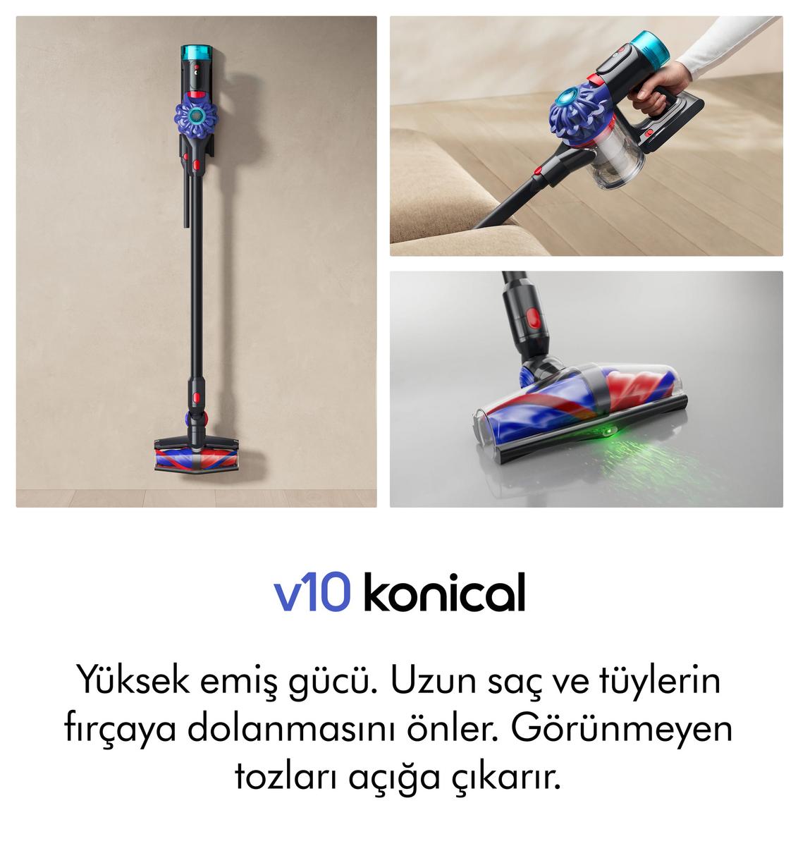 DYSON V10 Konical Kablosuz Şarjlı Dikey Süpürge - görsel 2