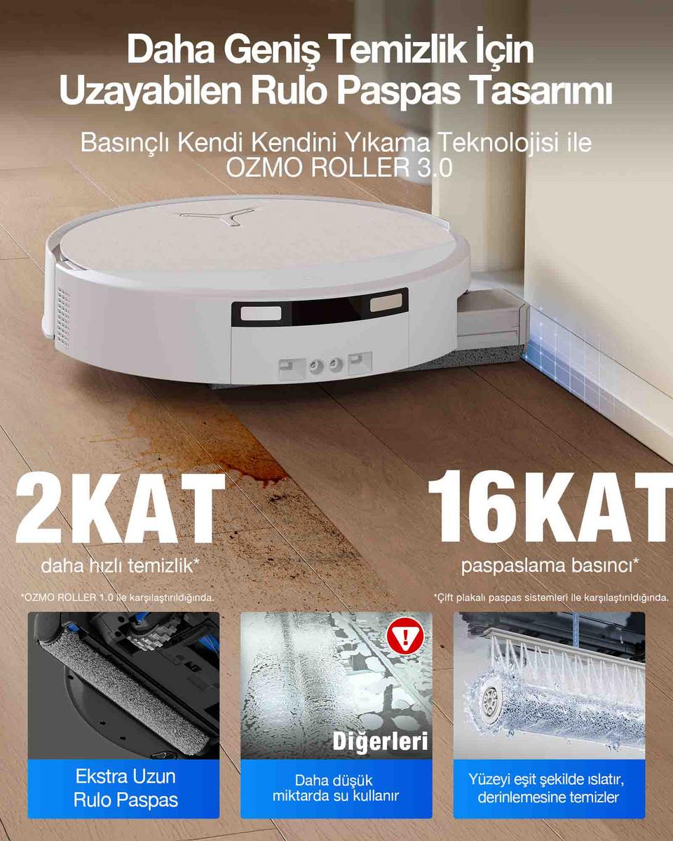 ECOVACS T90 Pro Omni Robot Süpürge + Mop Beyaz - görsel 2
