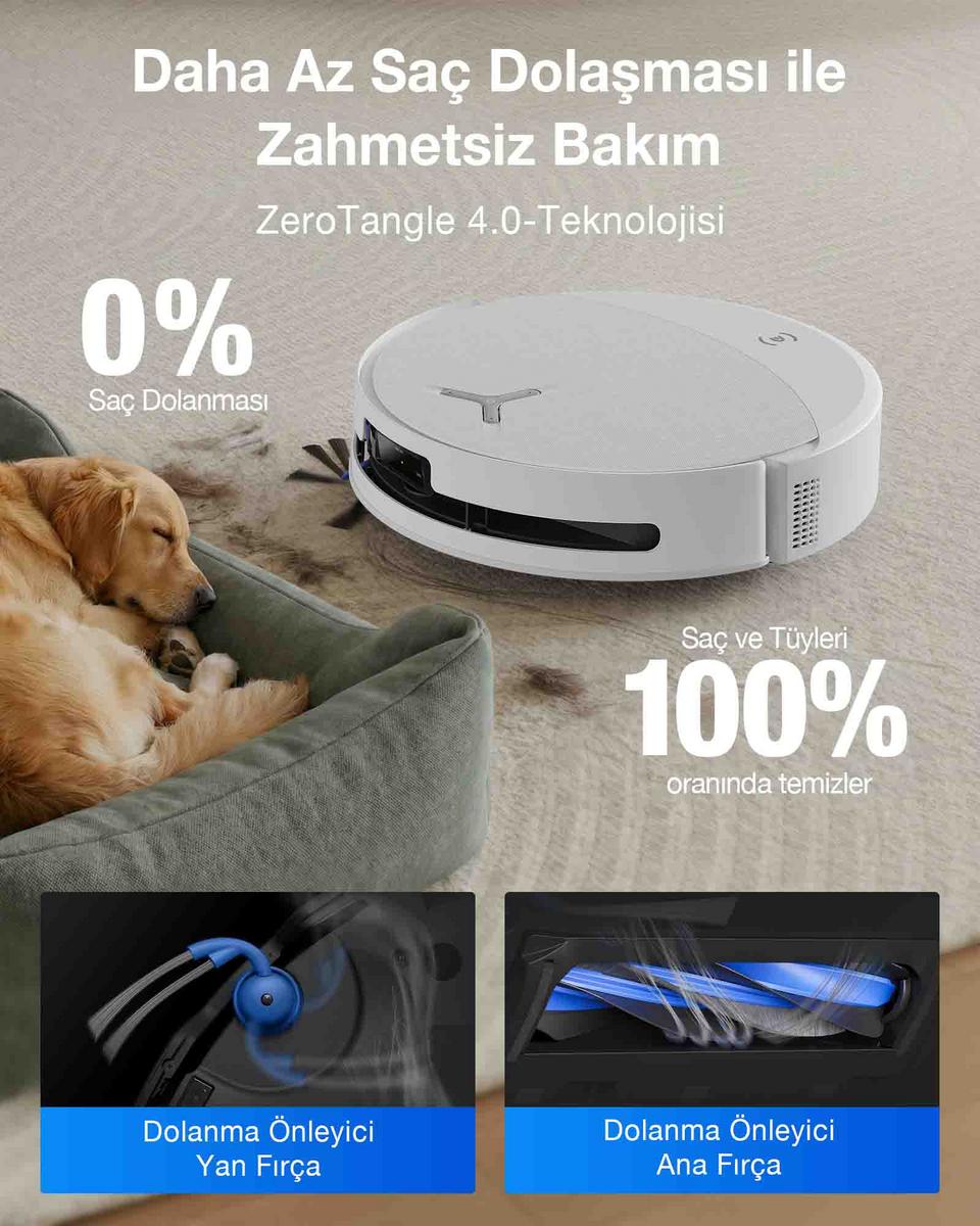 ECOVACS T90 Pro Omni Robot Süpürge + Mop Beyaz - görsel 4
