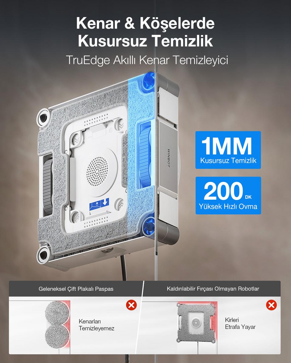 ECOVACS Winbot W3 Cam Temizleme Robotu - görsel 3
